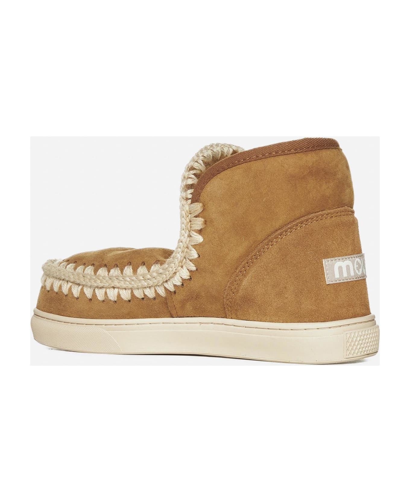 Mou Eskimo Suede And Shearling Ankle Boots - Brown