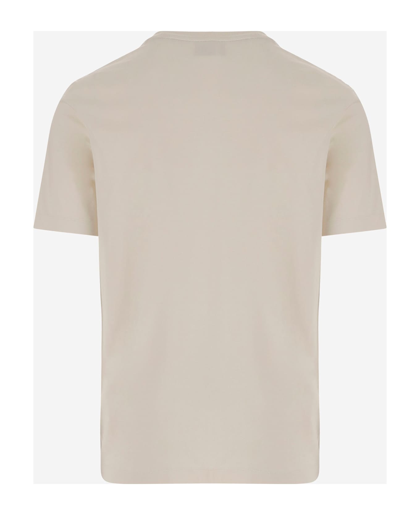 Hugo Boss Cotton T-shirt With Logo - Ivory