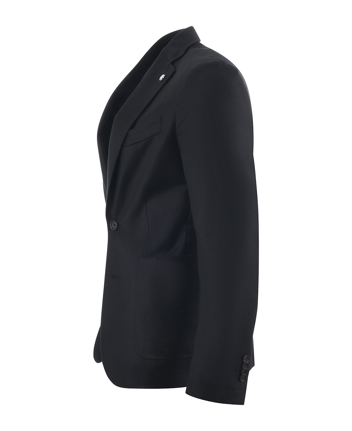 Manuel Ritz Stretch Wool Jacket - Black