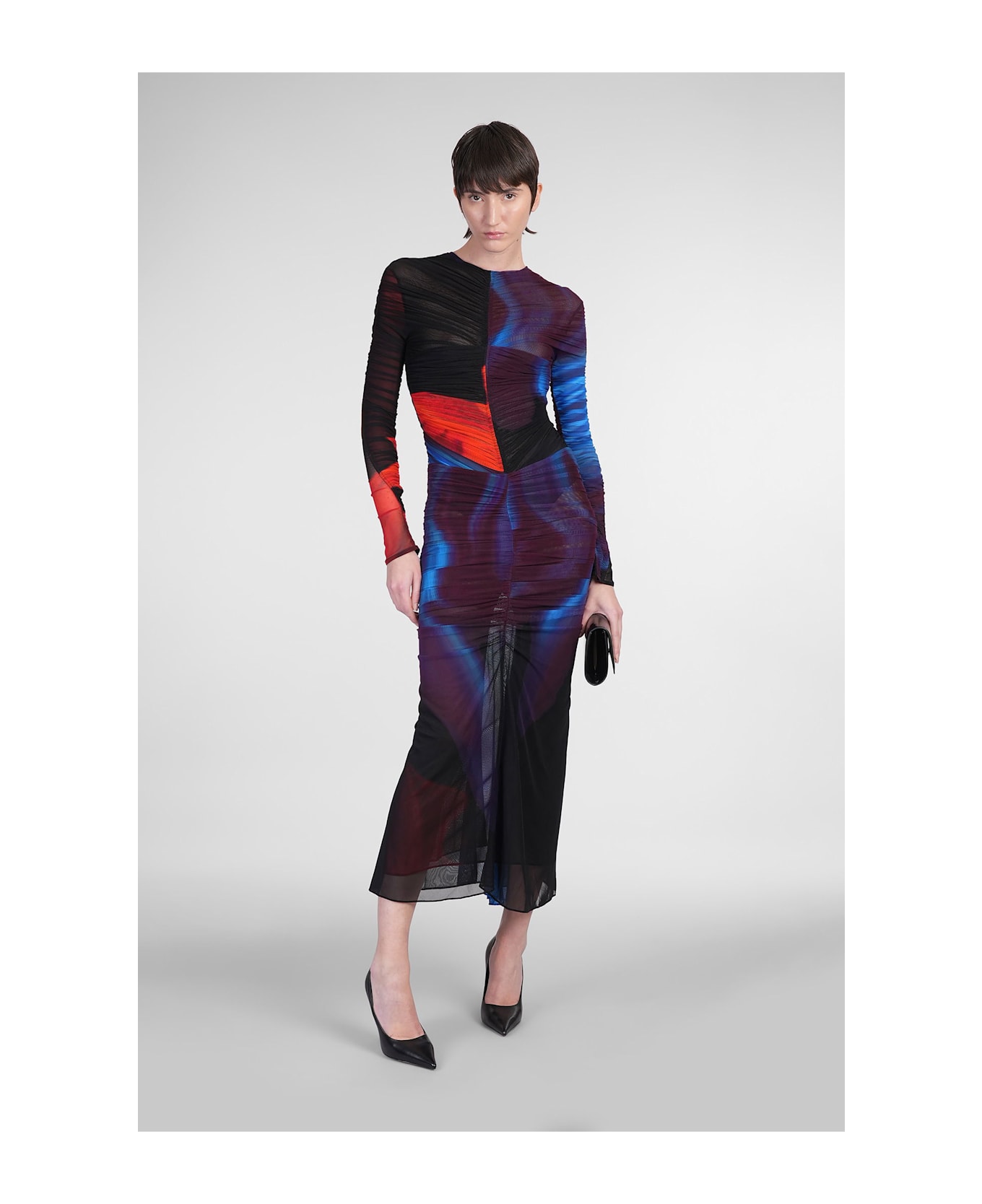 Mugler Skirt In Multicolor Polyamide - multicolor