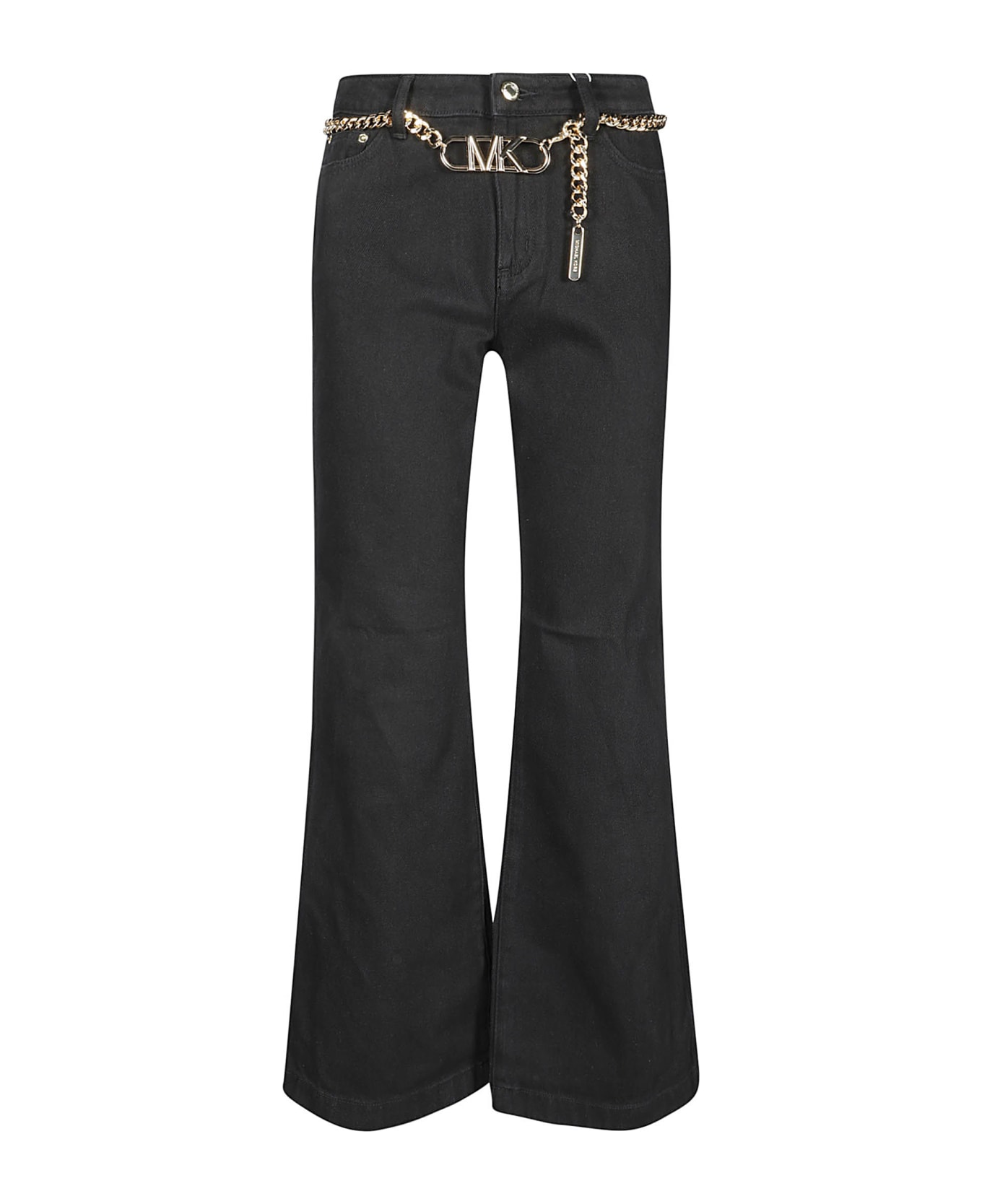 Michael Kors Flare Chain Belt Jeans - Black