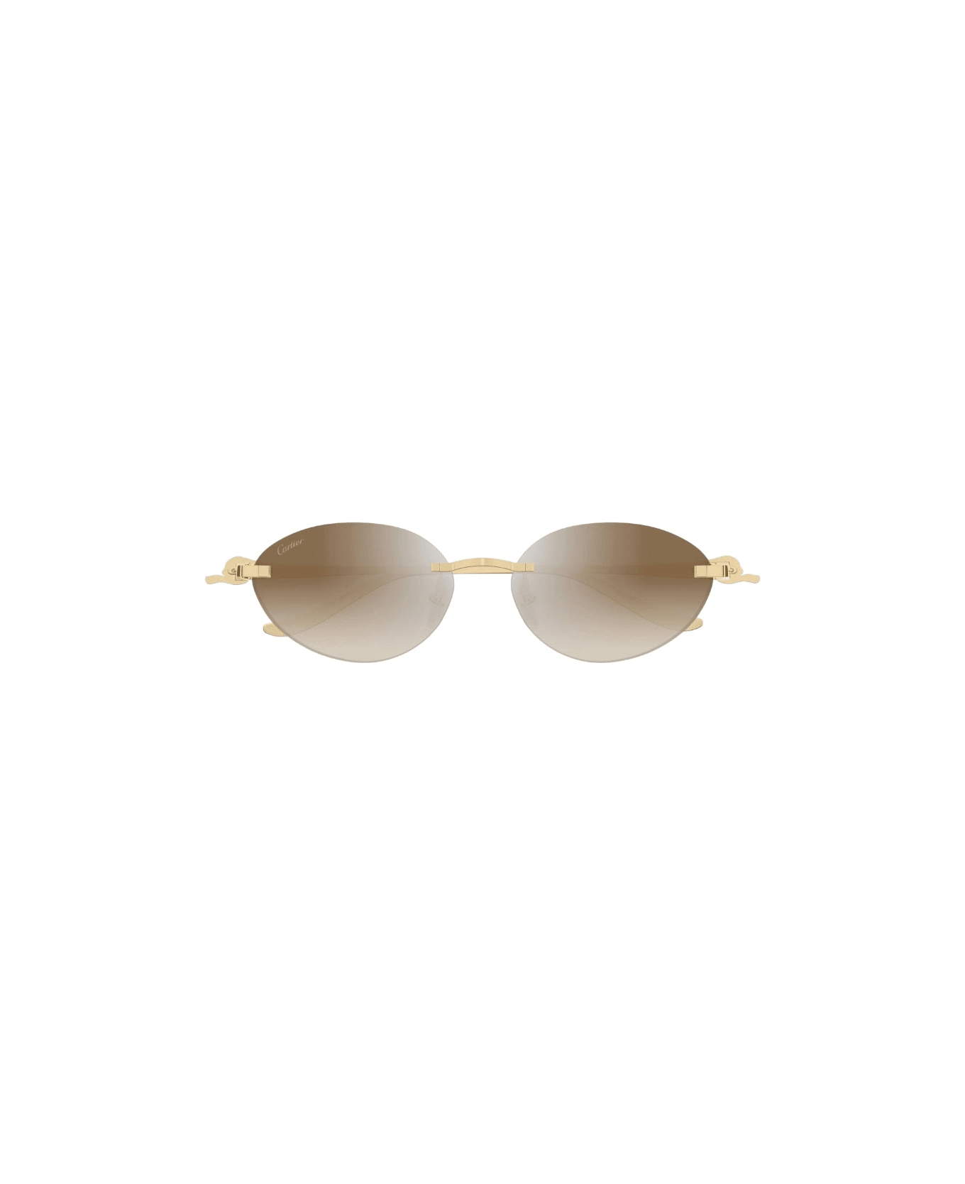 Cartier Eyewear Ct 0504 - Gold Sunglasses