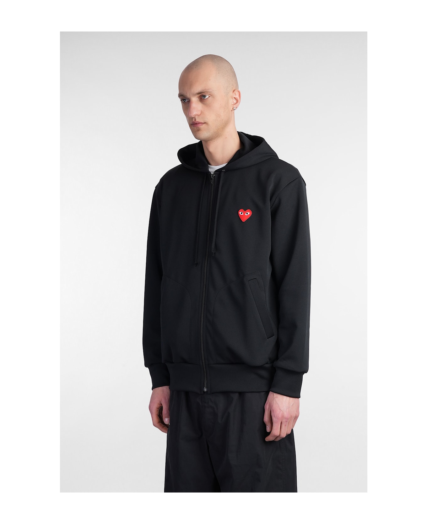 Comme des Garçons Play Sweatshirt In Black Polyester - BLACK