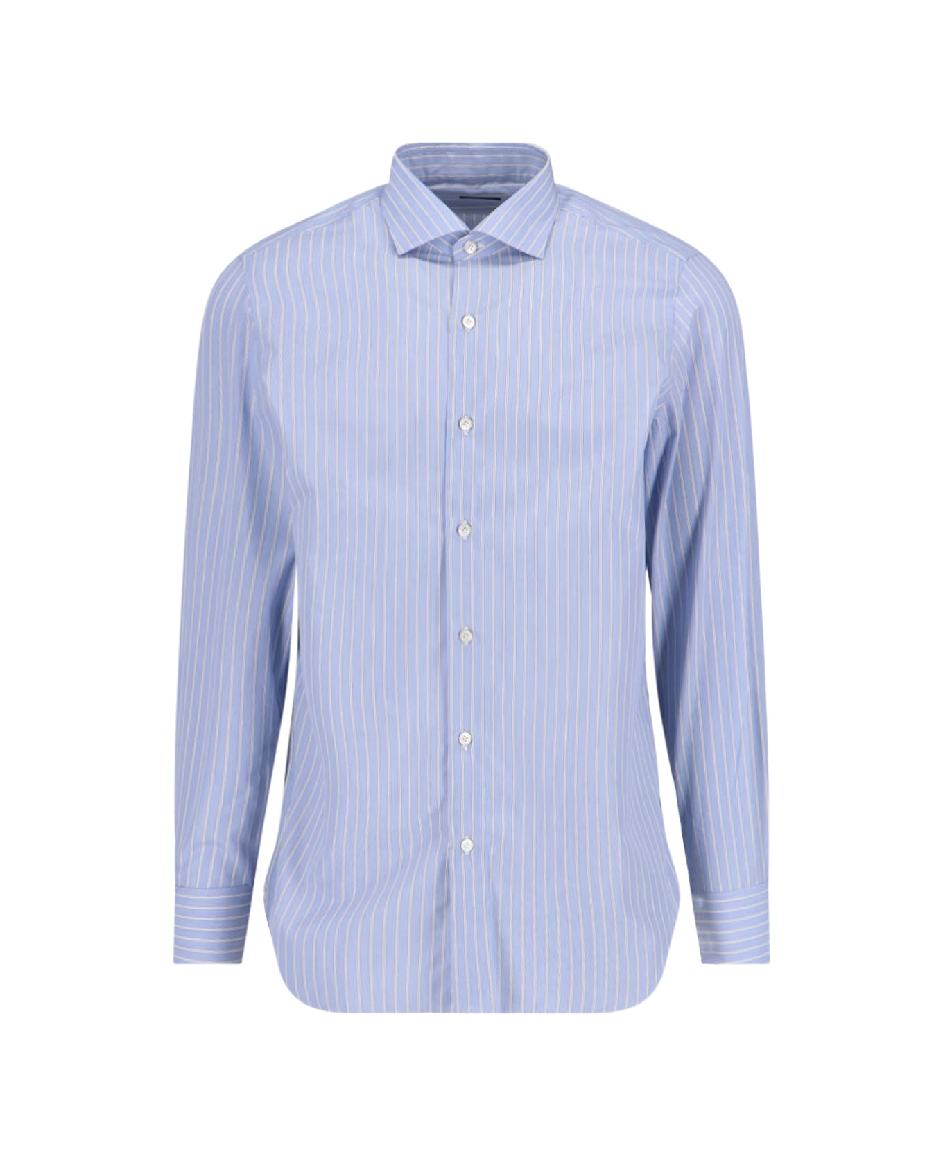 Finamore 
milano
 Striped Shirt - Light Blue