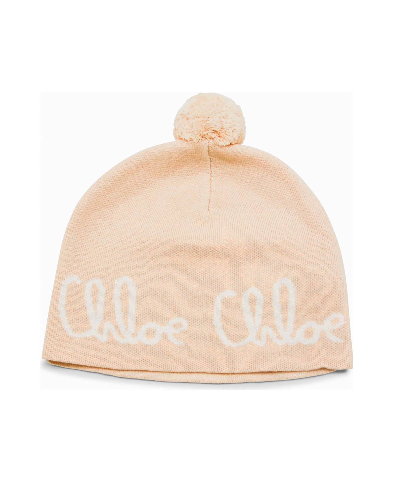 Chloé Beige Cotton Beanie - Beige