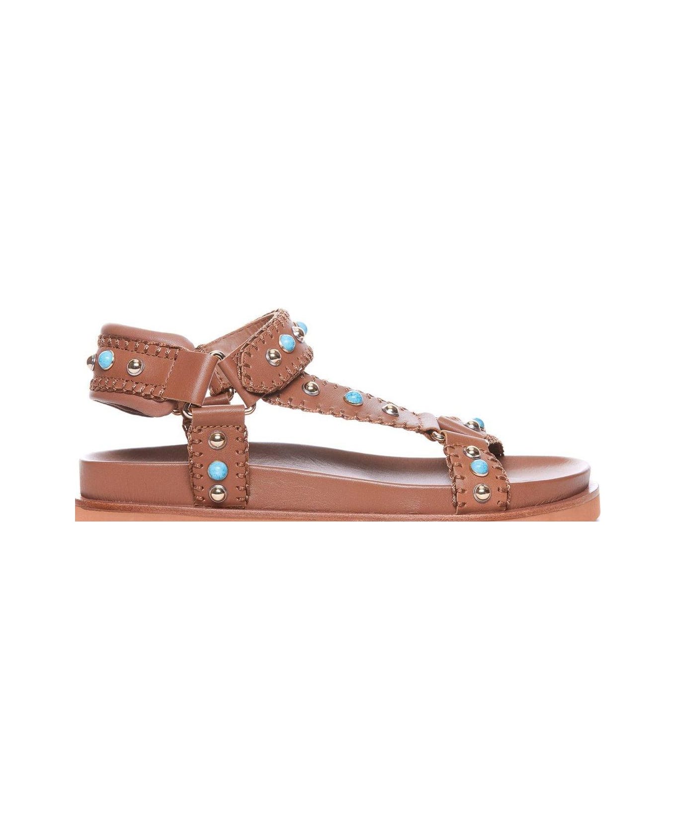 Ash Stud Embellished Open-toe Sandals - Cinnamon/trquois サンダル