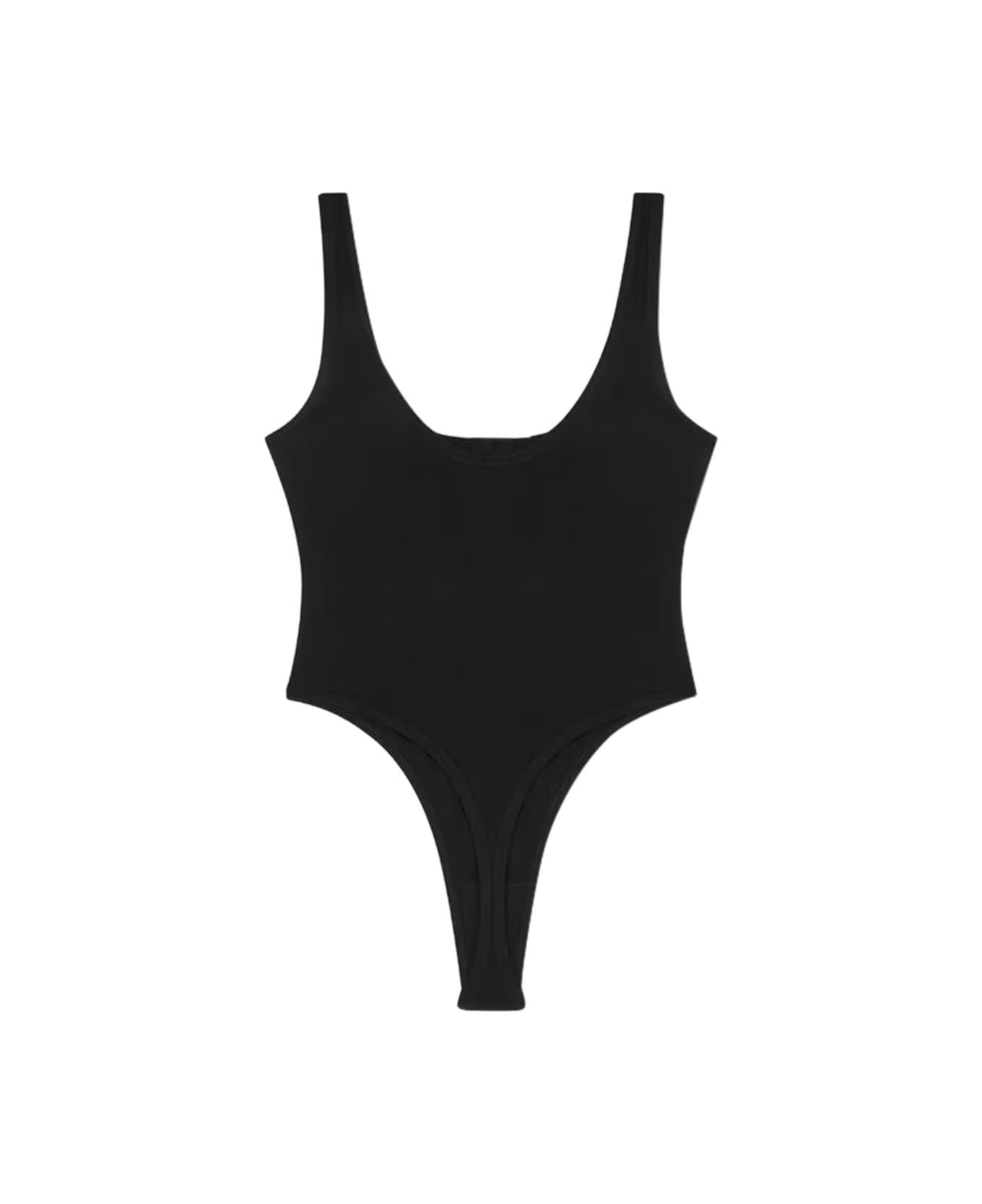 Versace Ribbed Bodysuit. - BLACK