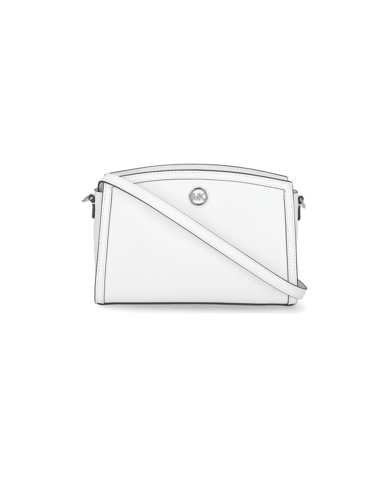 Michael Kors Chantal Leather Crossbody Bag - White