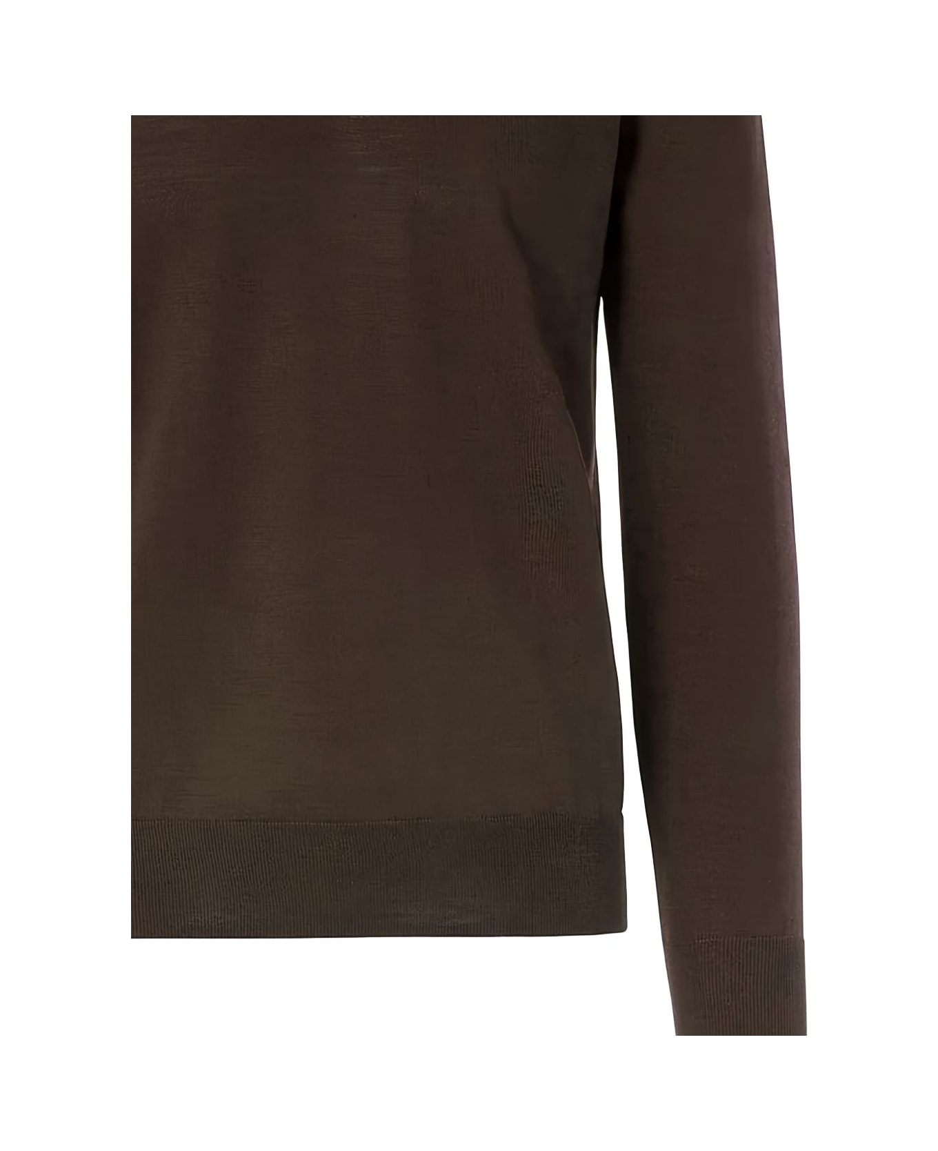 Paolo Pecora Wool Crewneck Sweater - Brown