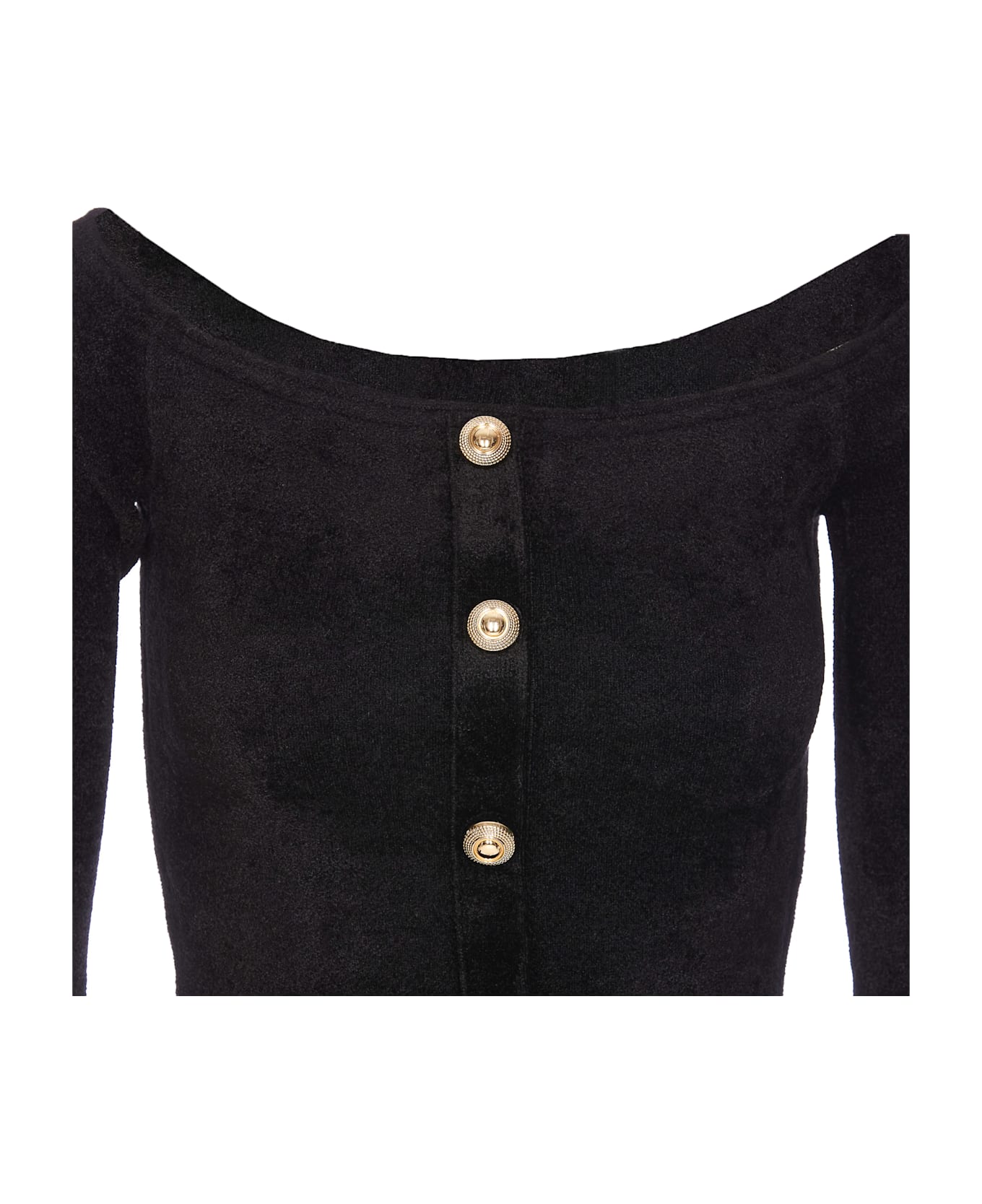 self-portrait Chenille Knit Mini Dress - Black