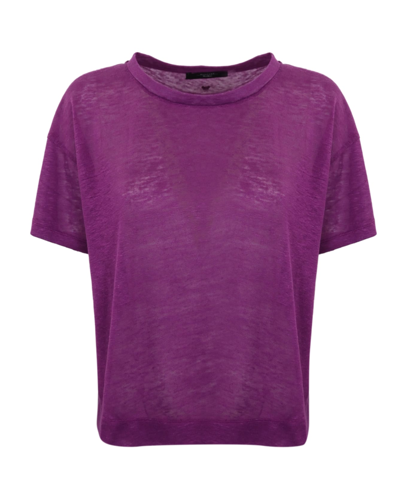 Weekend Max Mara 'falla' Linen T-shirt - Purple