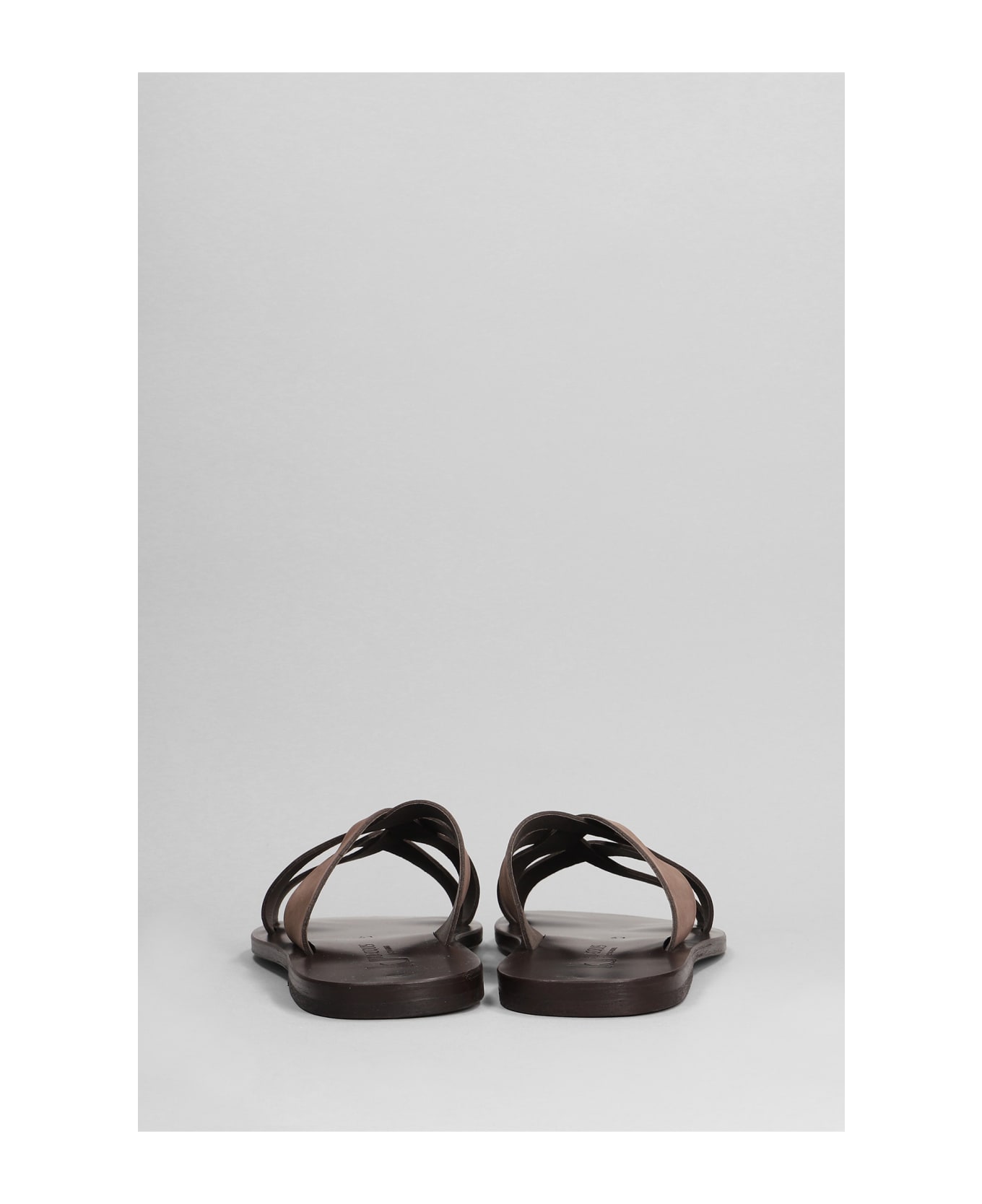 K.Jacques Chill H Flats In Brown Leather - brown