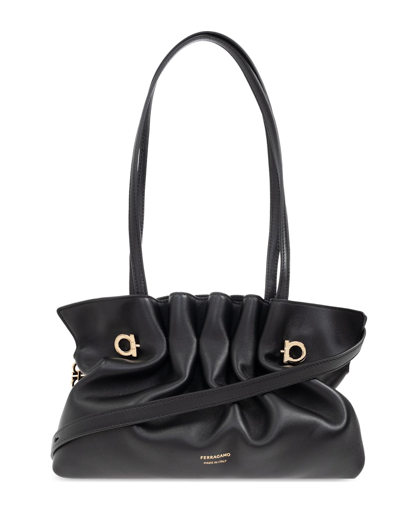 Ferragamo Shoulder Bag Pierc Small - BLACK