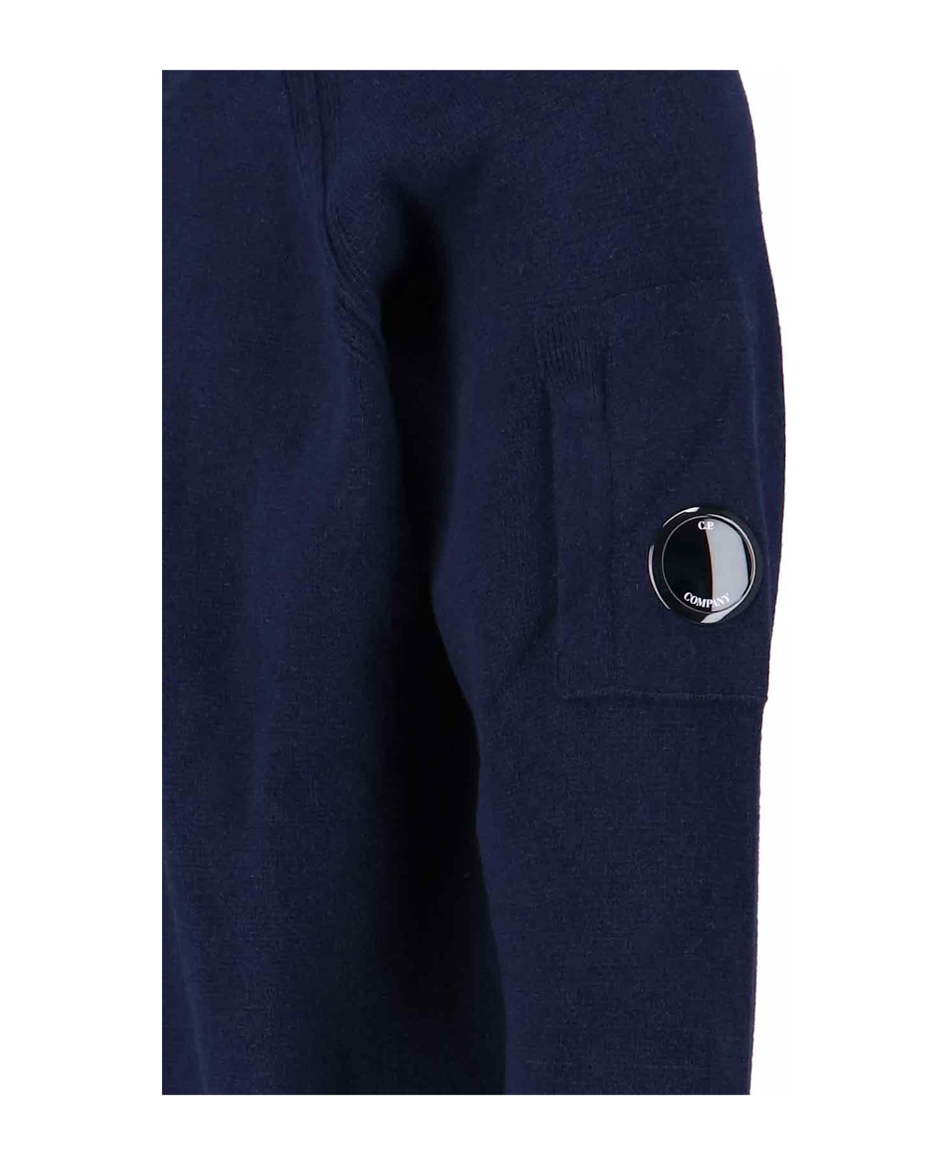 C.P. Company Logo Crewneck Sweater - Blue