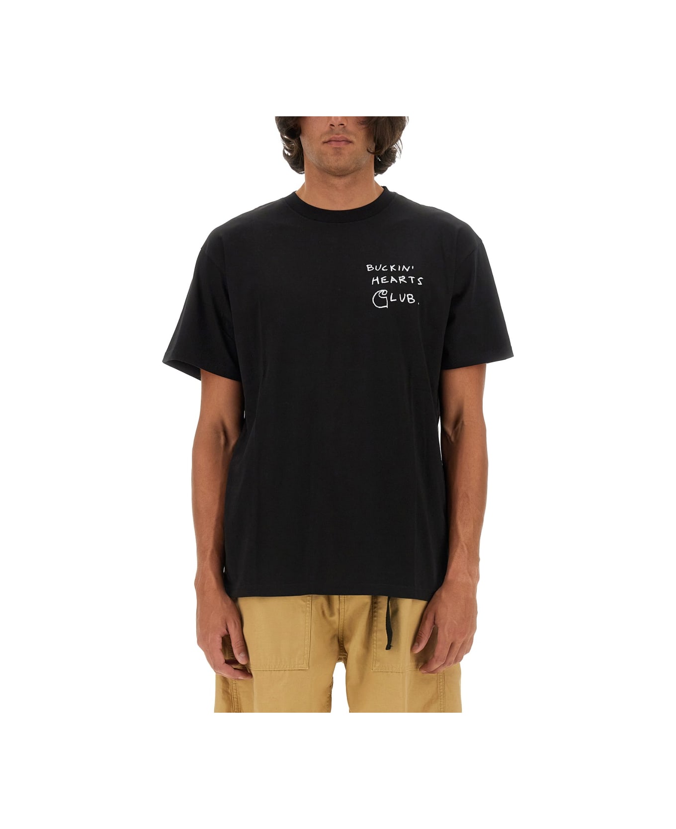 Carhartt T-shirt With Logo - BLACK