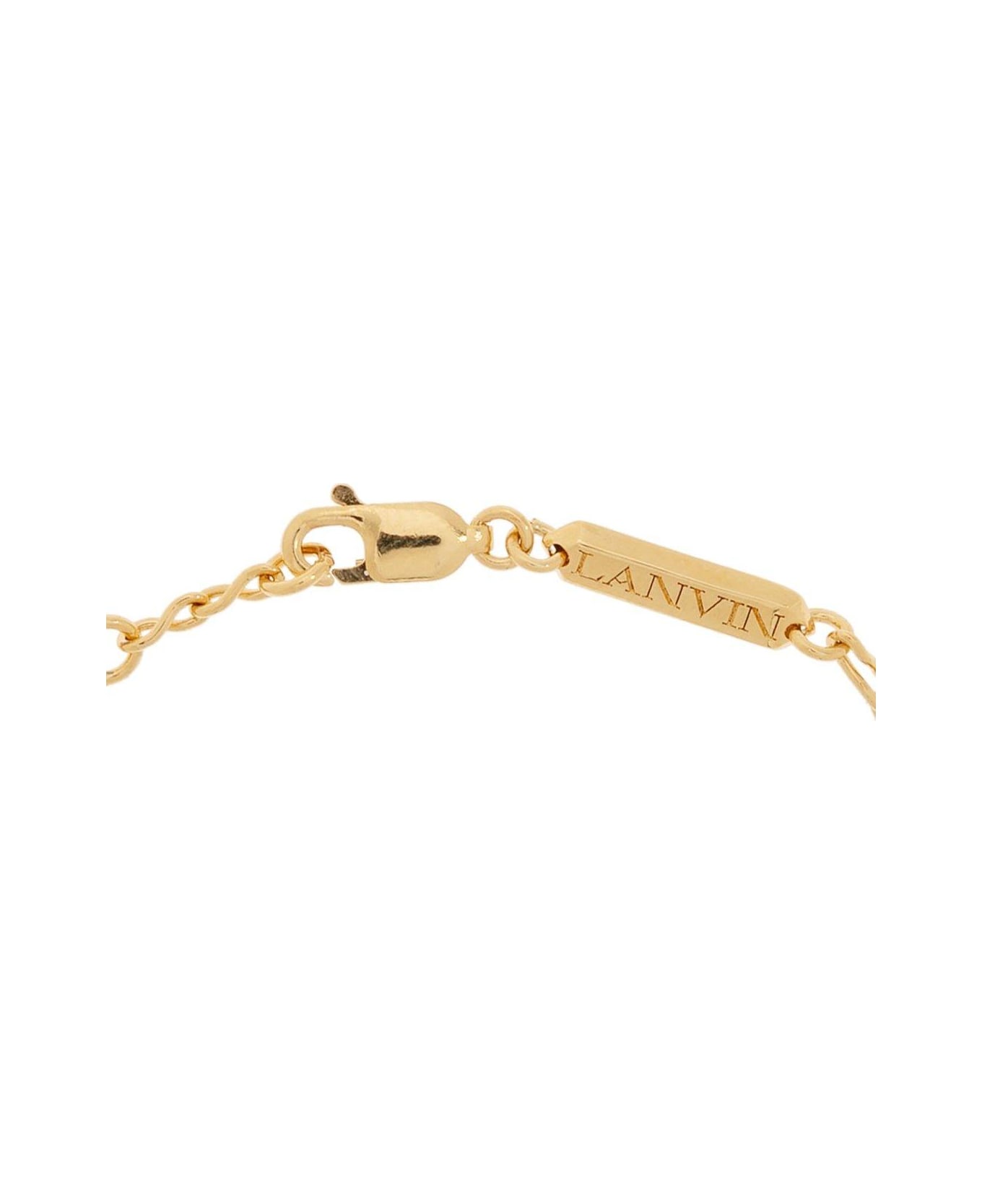 Lanvin Heart Shape Pendant Bracelet - Gold Crystal