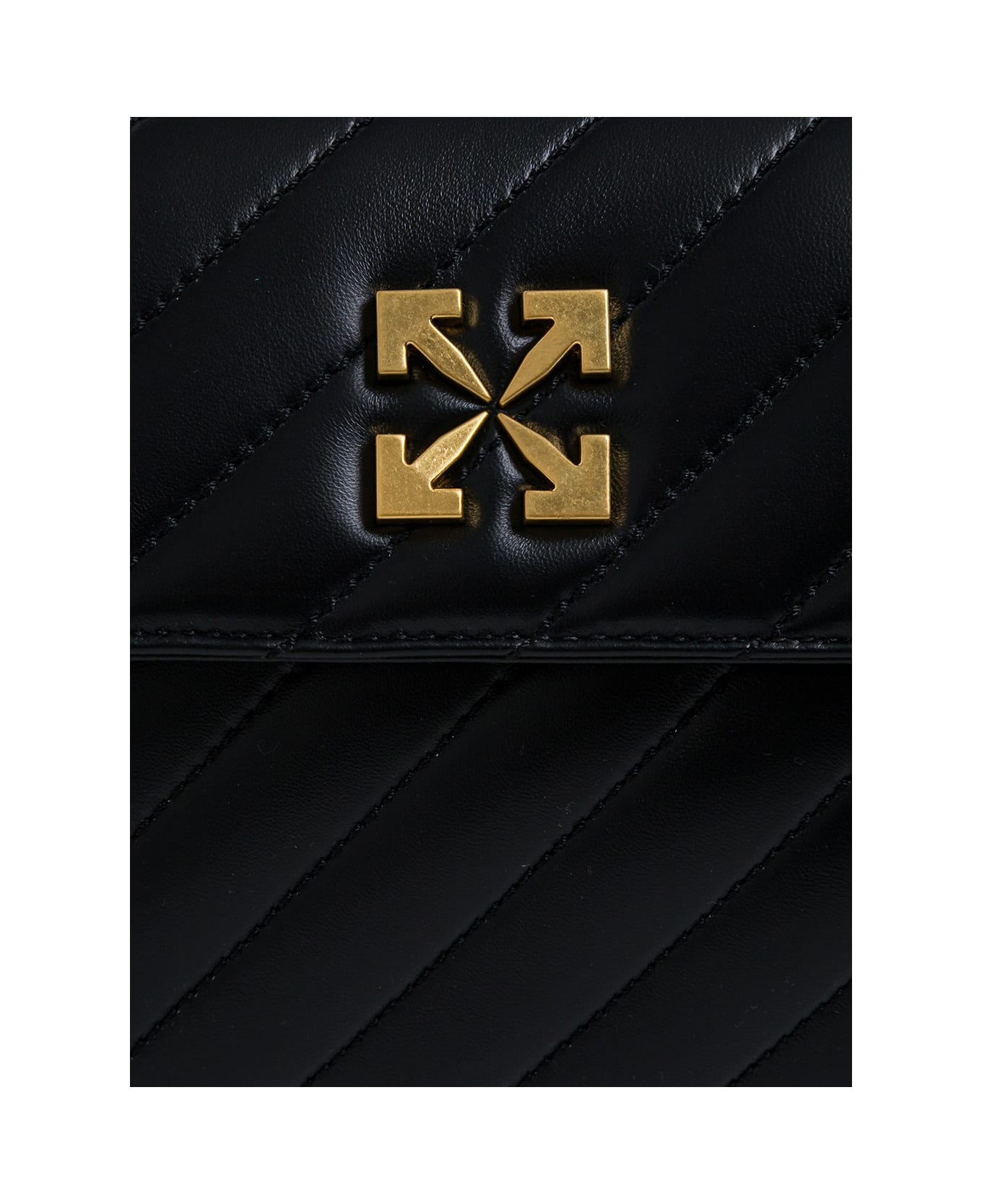 Off-White Jackhammer 24 Quilted Leather Crossbody Bag - Nero