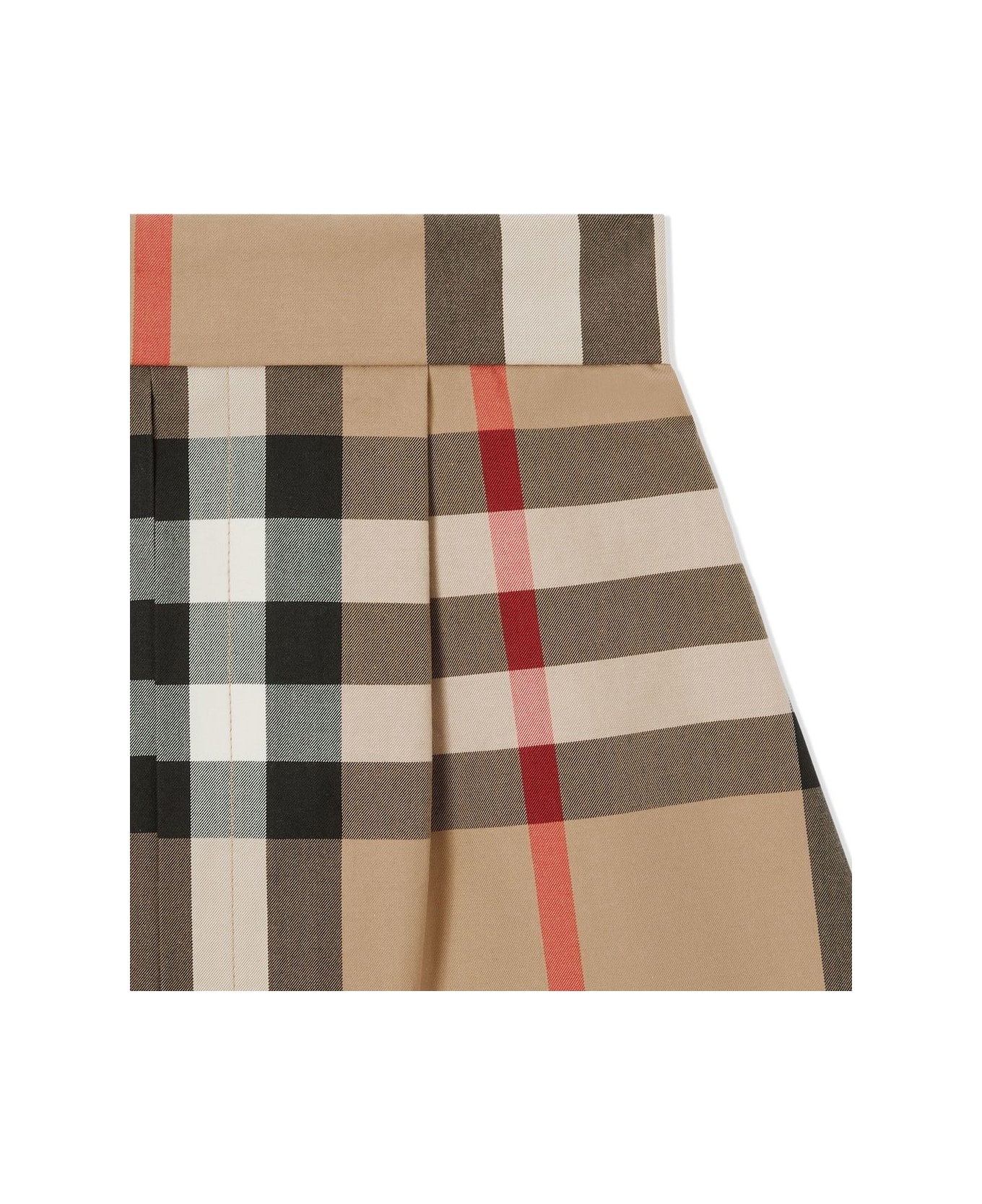 Burberry Anjelica Checked Skirt - Archive Beige Ip Chk ボトムス