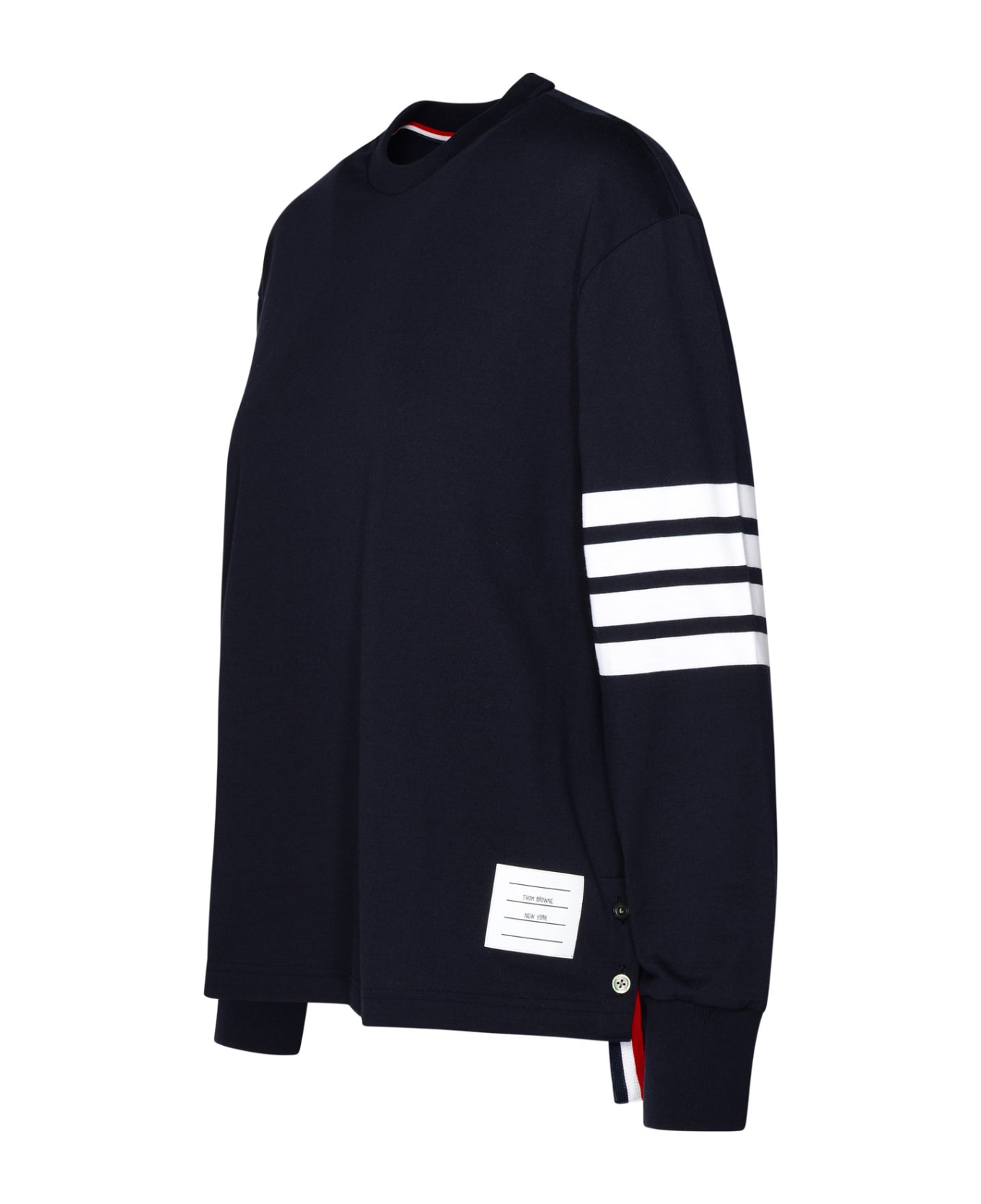 Thom Browne Navy Cotton Sweater - BLUE