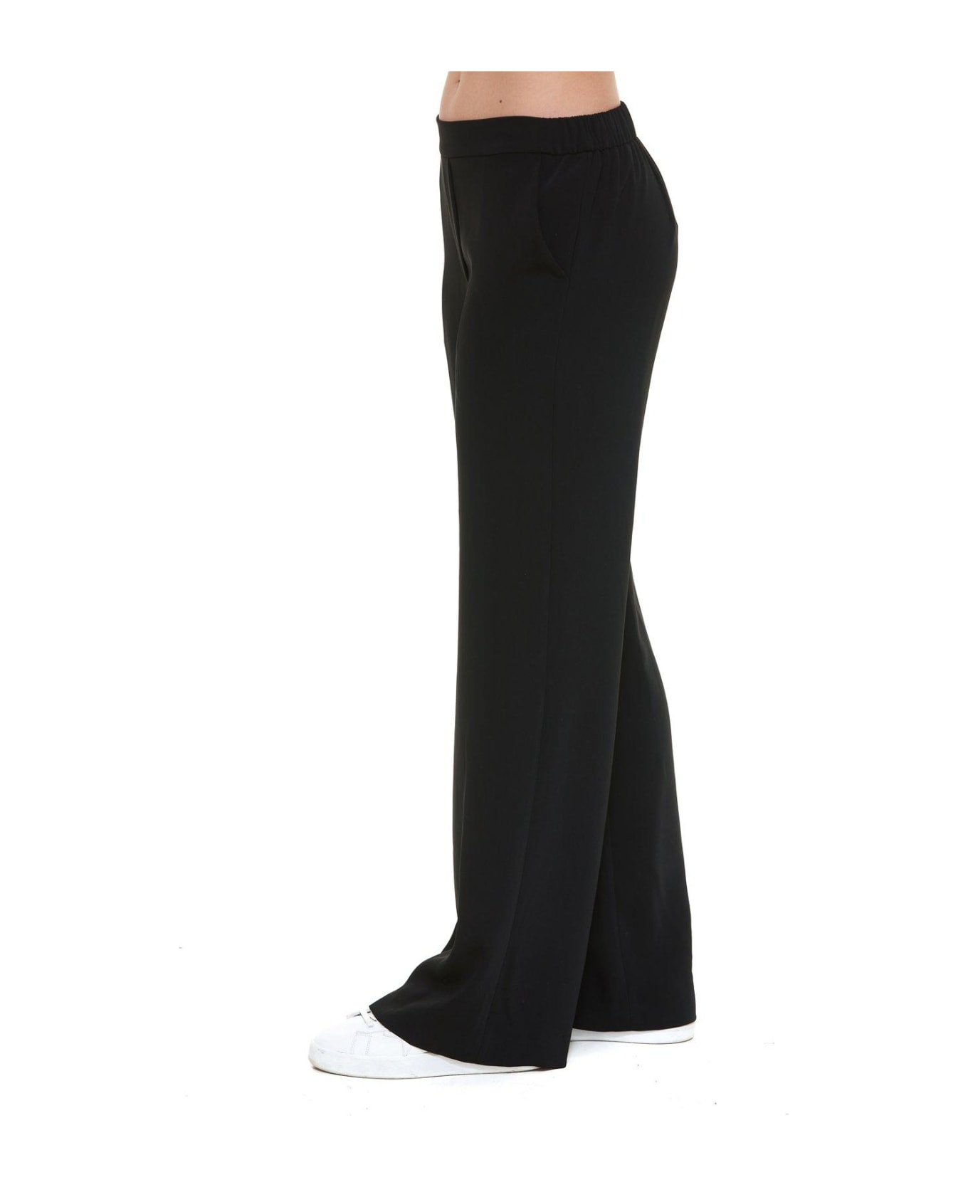 Parosh Tailored Wide-leg Pants - Black ボトムス