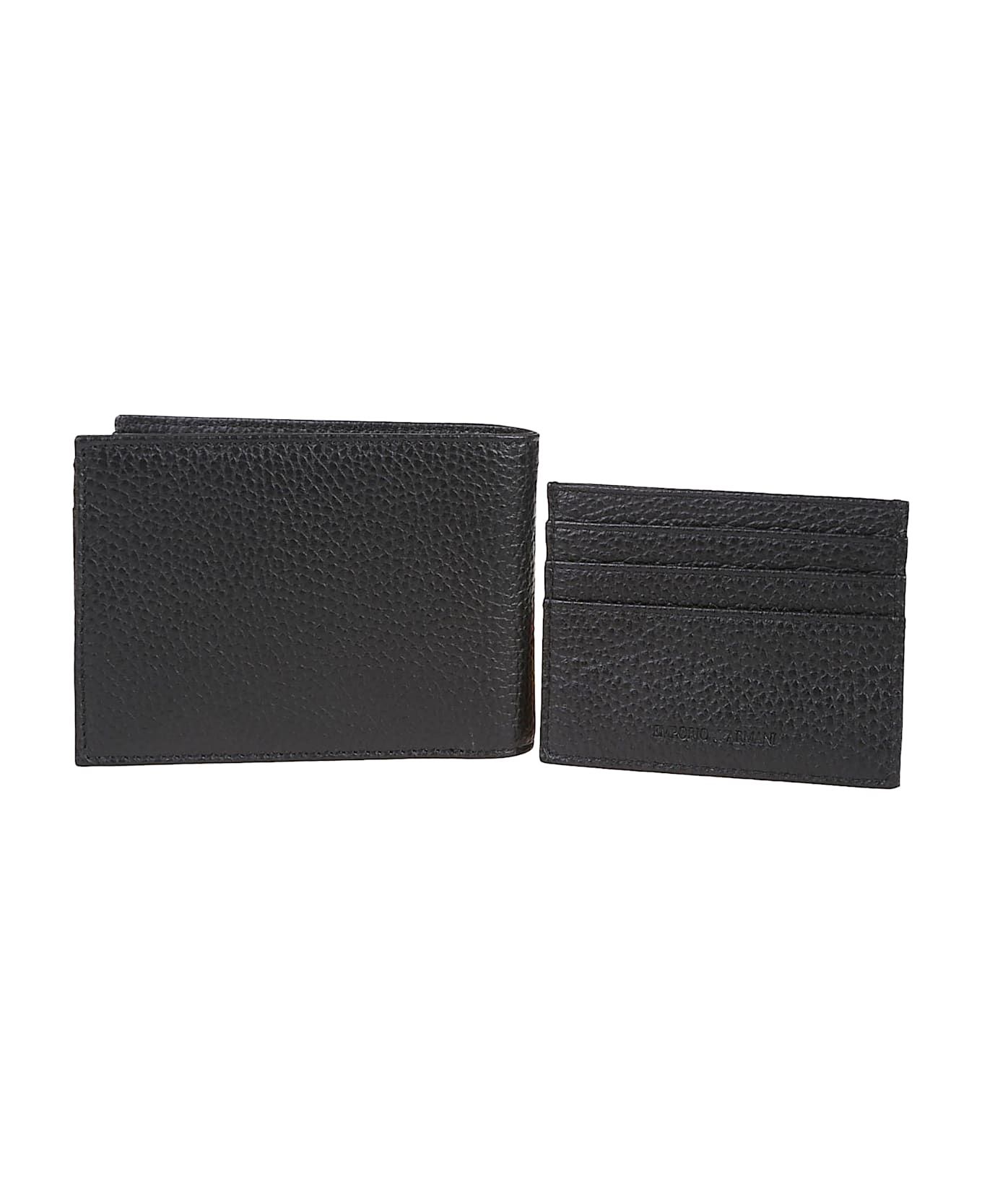 Emporio Armani Gift Box Wallet + Credit Carsd Holder - Nero