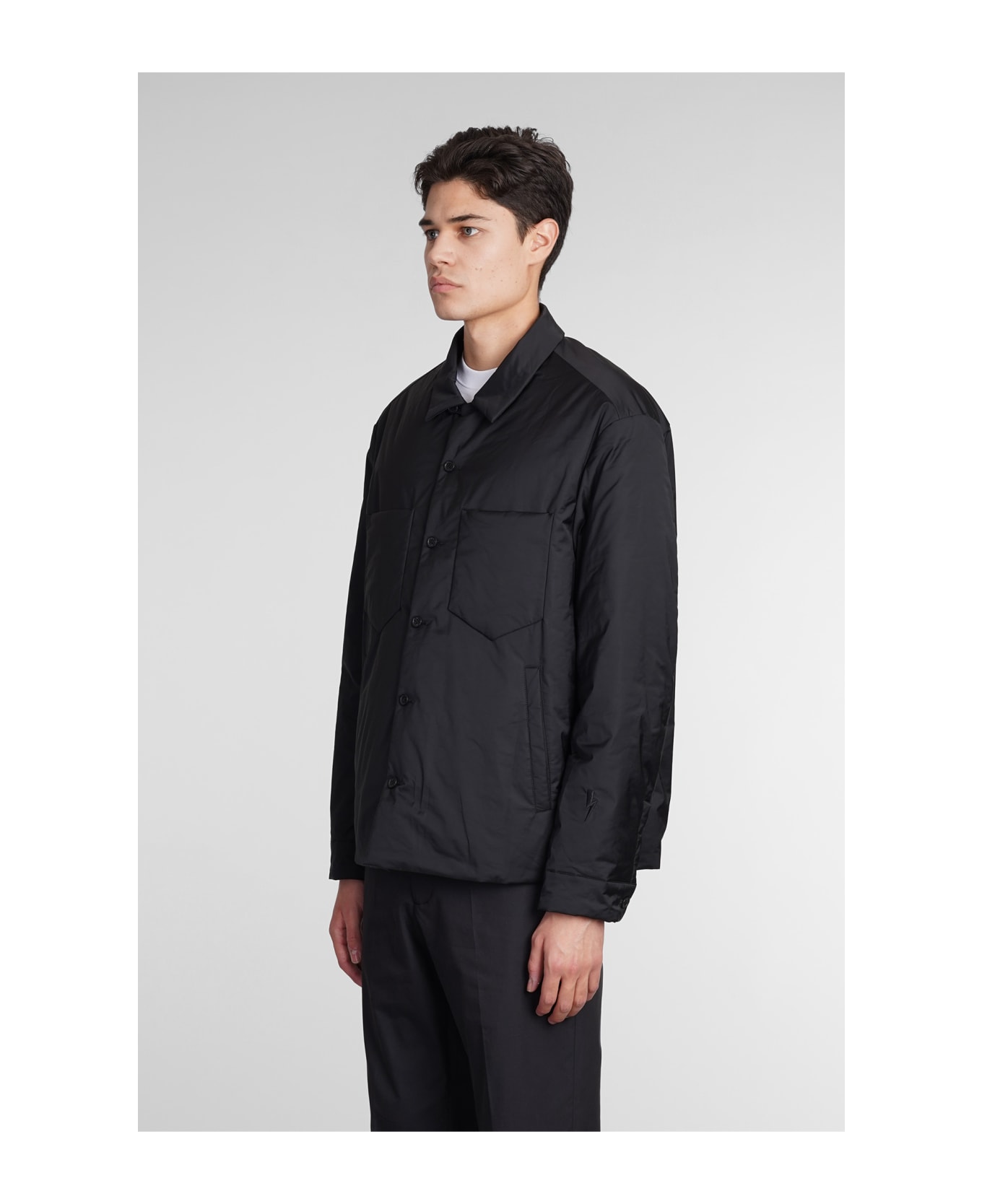 Neil Barrett Casual Jacket In Black Polyester - NERO