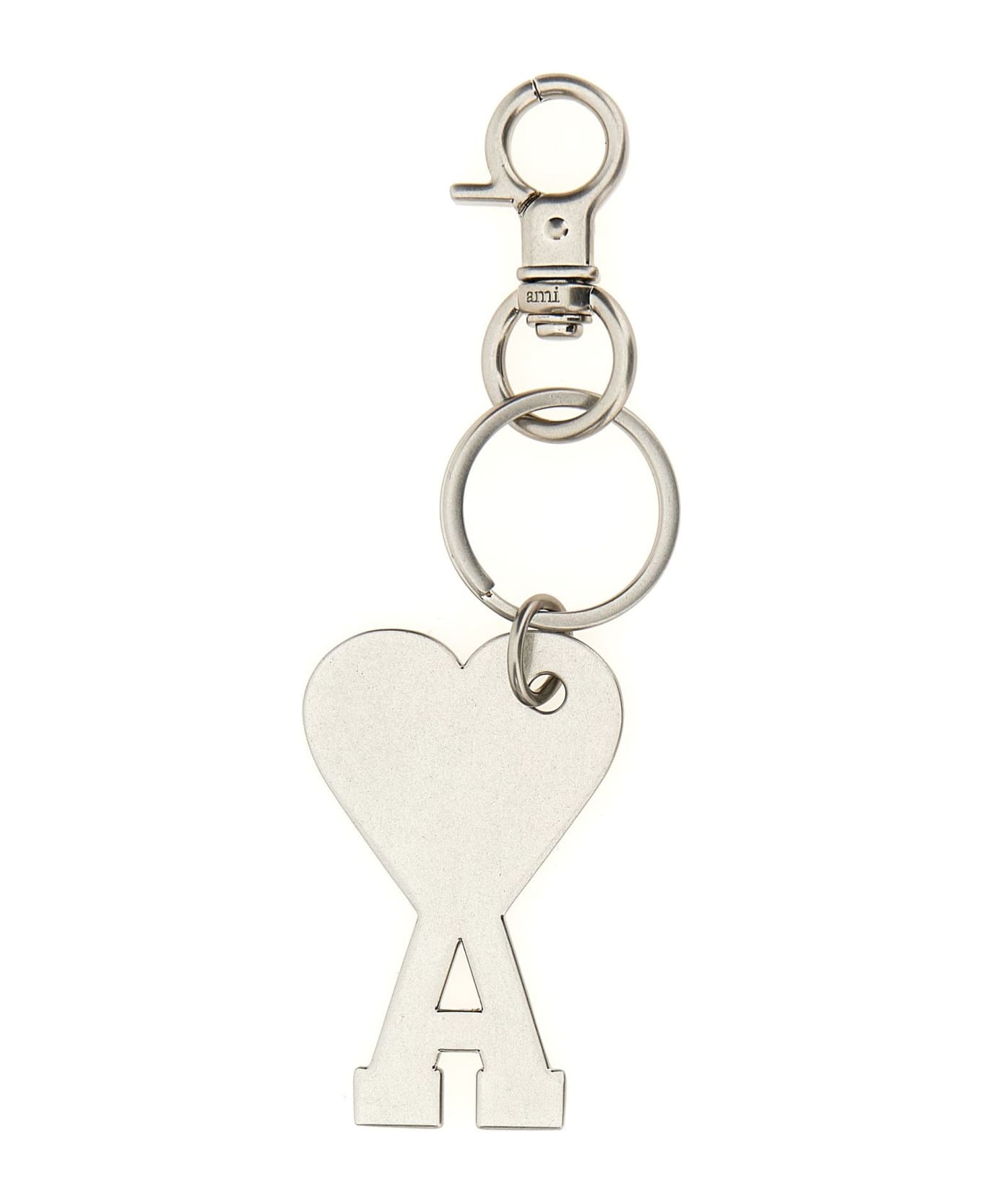 Ami Alexandre Mattiussi Adc' Keychain With Logo - Grey