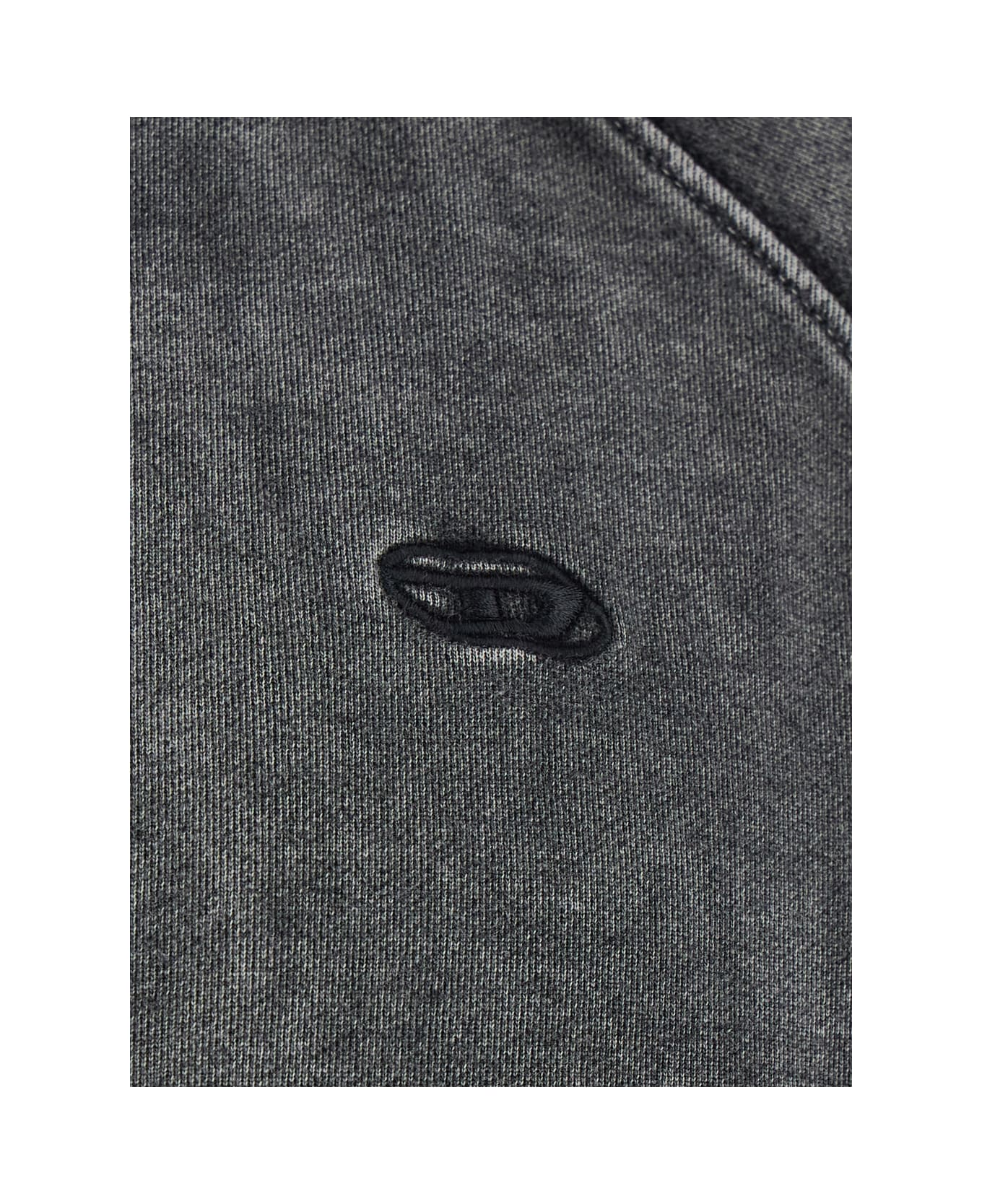 Diesel Grey Hoodie With All-over Faded Effect In Cotton Man - Grey