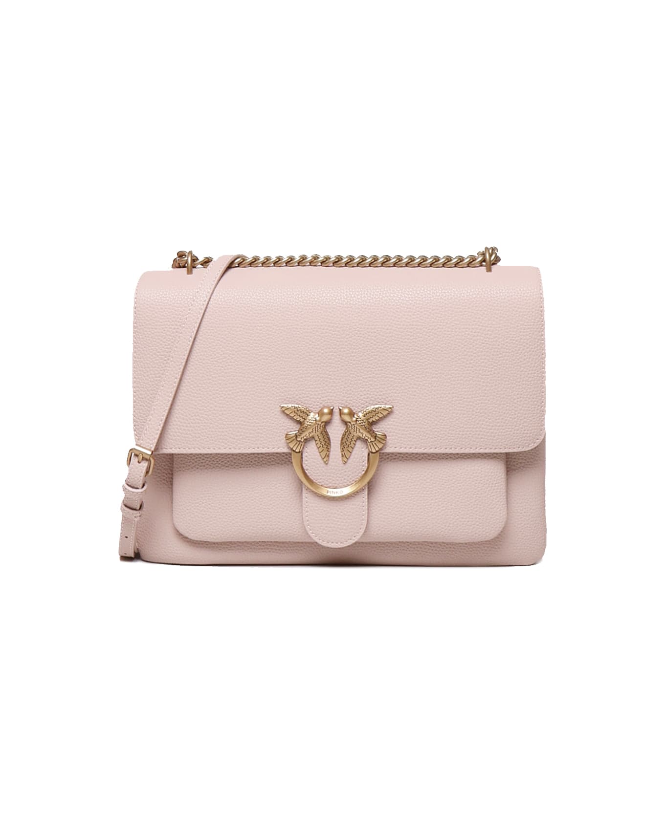 Pinko Love Satchel Bag - CIPRIA ANTIQUE GOLD