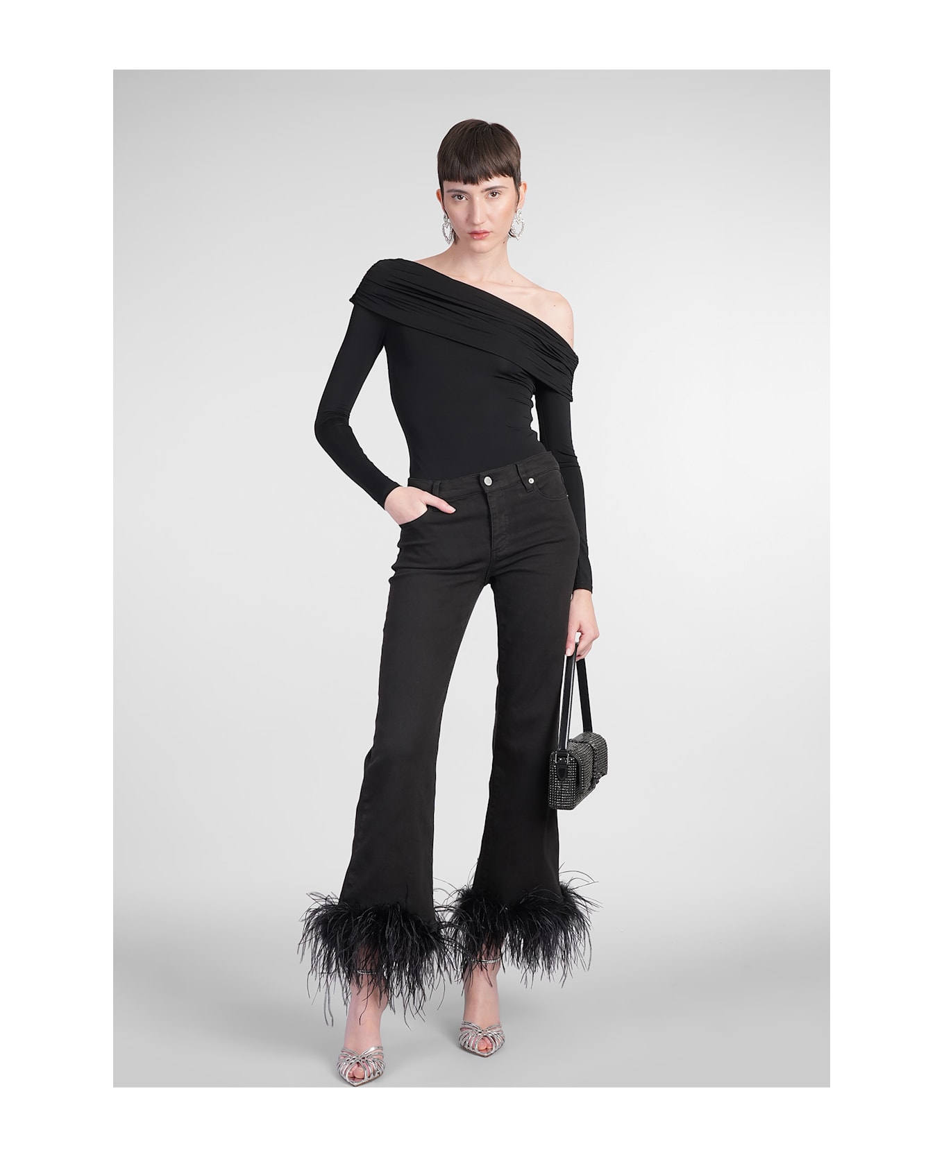 Alice + Olivia Mollie Body In Black Viscose - black