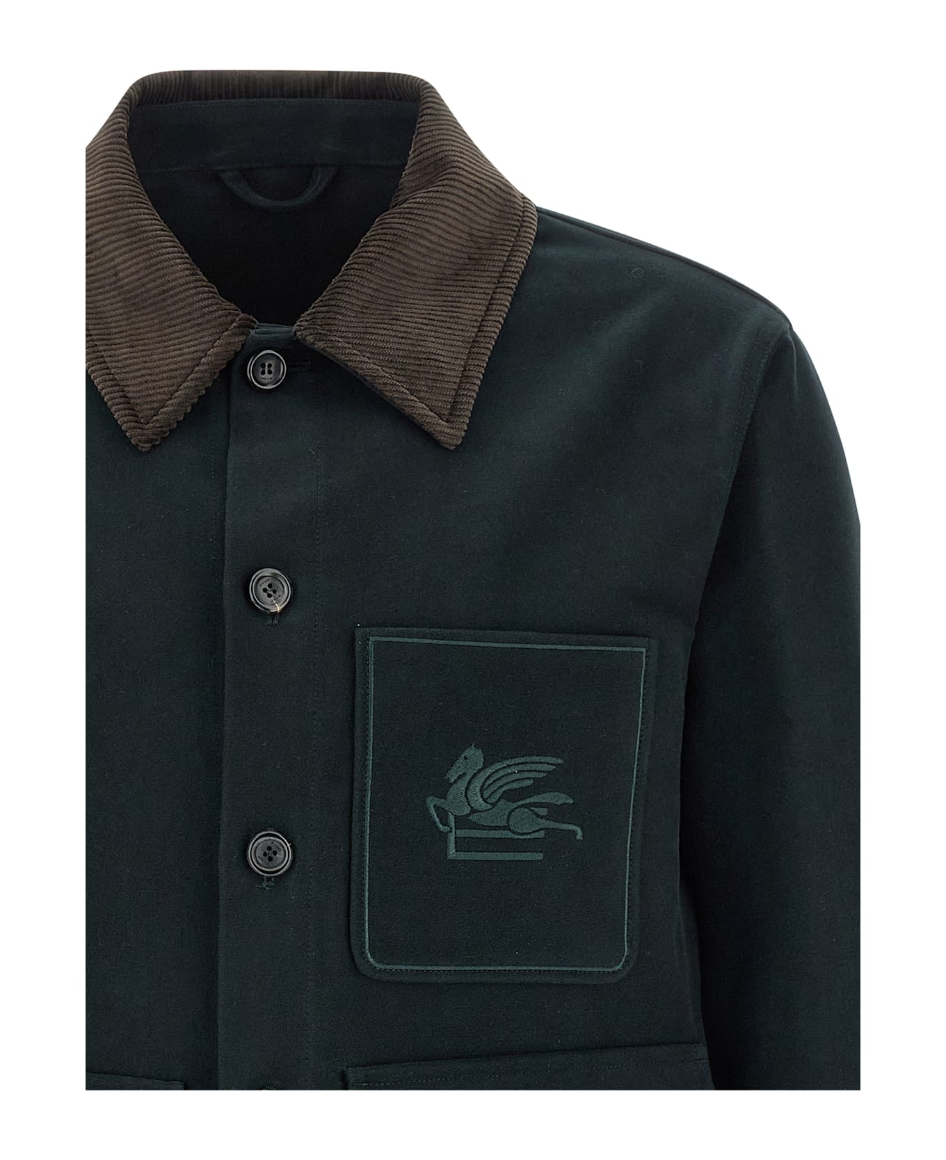 Etro 
pegaso
 Embroidery Jacket - Green