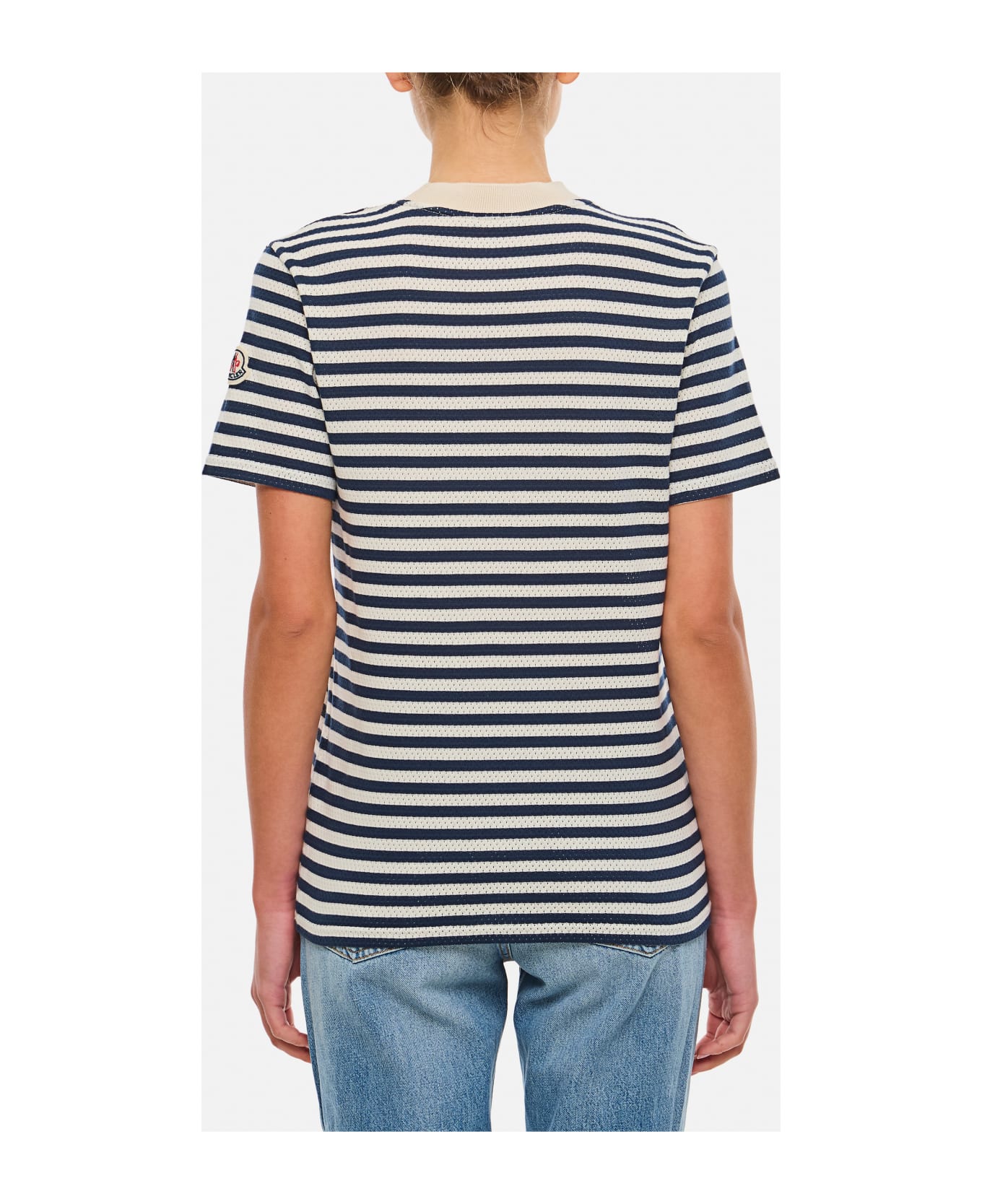 Moncler Striped Regular T-shirt - White Tシャツ