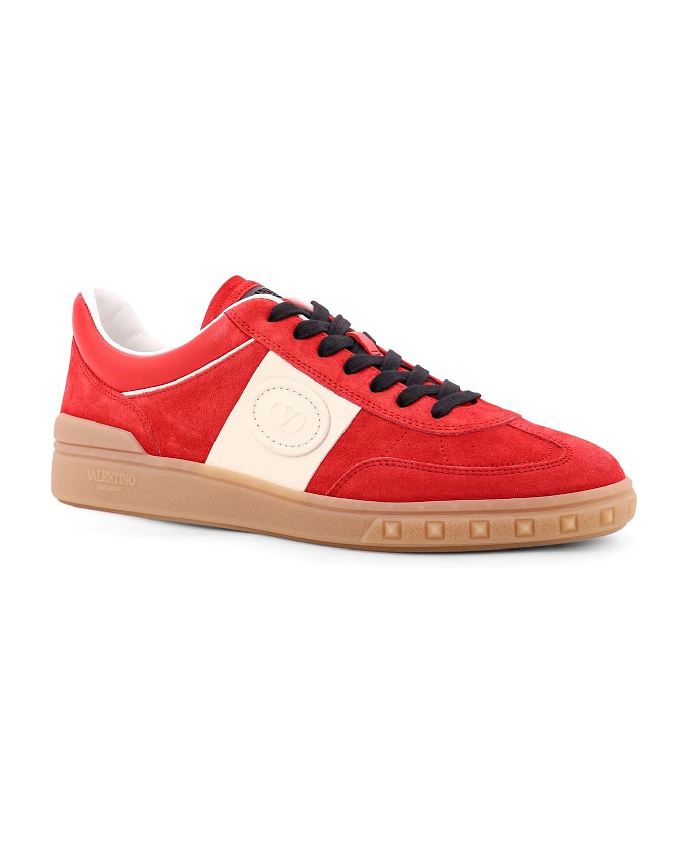 Valentino Garavani Upvillage Low Top Sneaker In Suede And Leather - Red