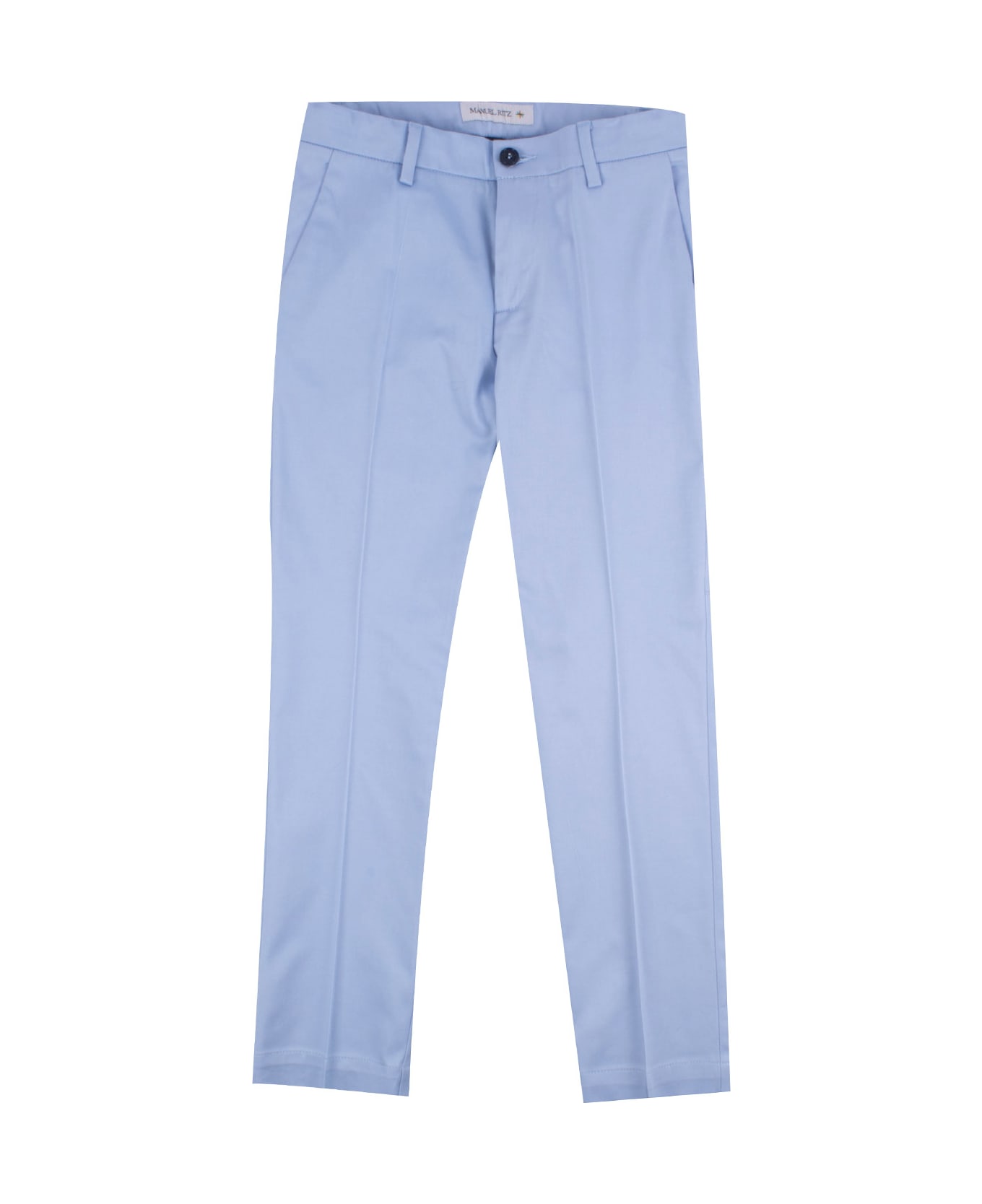 Manuel Ritz Cotton Pants - Light blue ボトムス