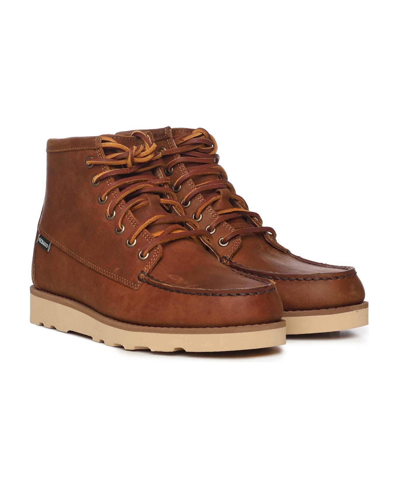 Sebago Tala Mid Crazy Horse Ankle Boots - BROWN TAN