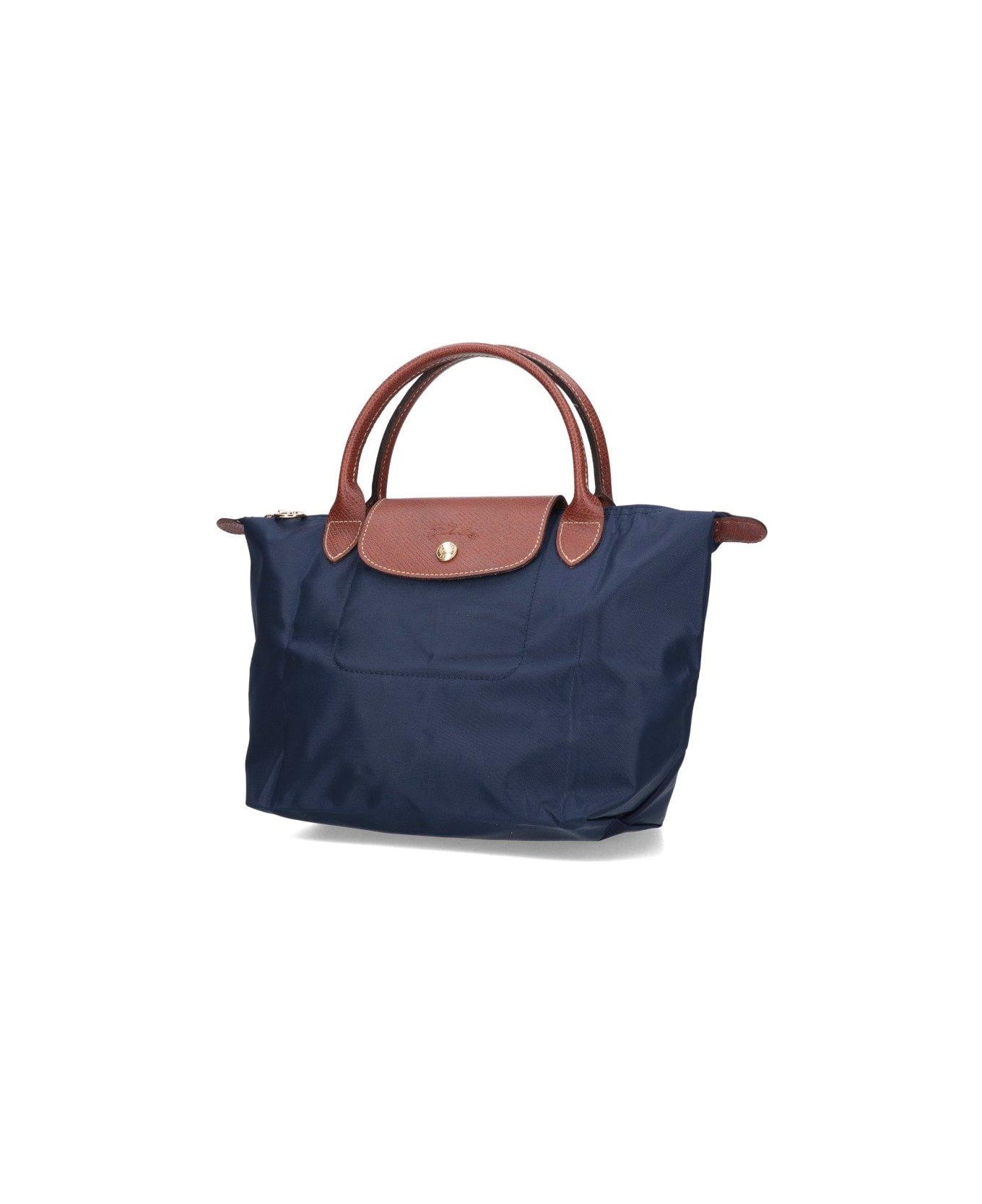 Longchamp Le Pliage Zip-up Small Tote Bag - Marine