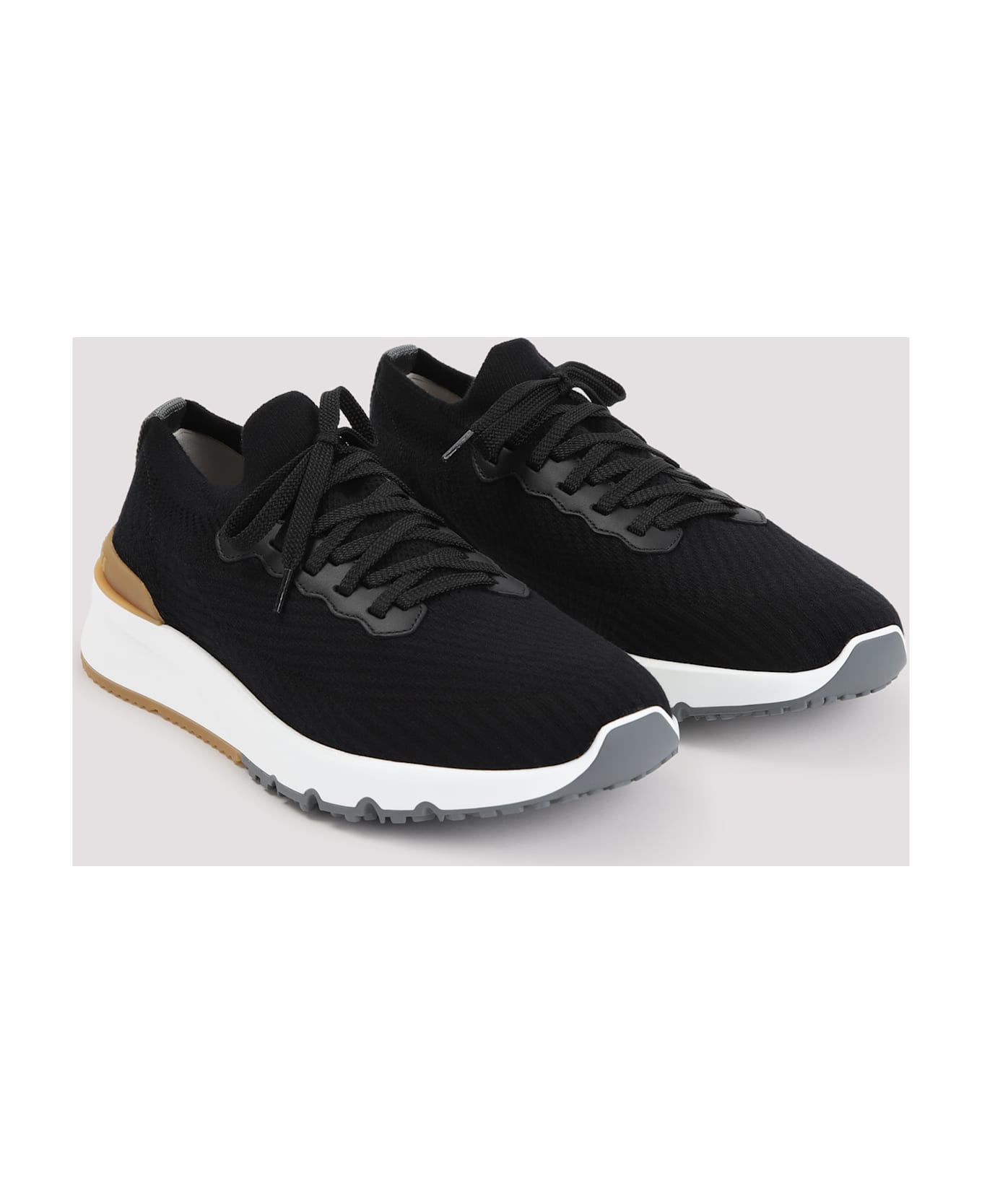 Brunello Cucinelli Knit Sneakers - Nero