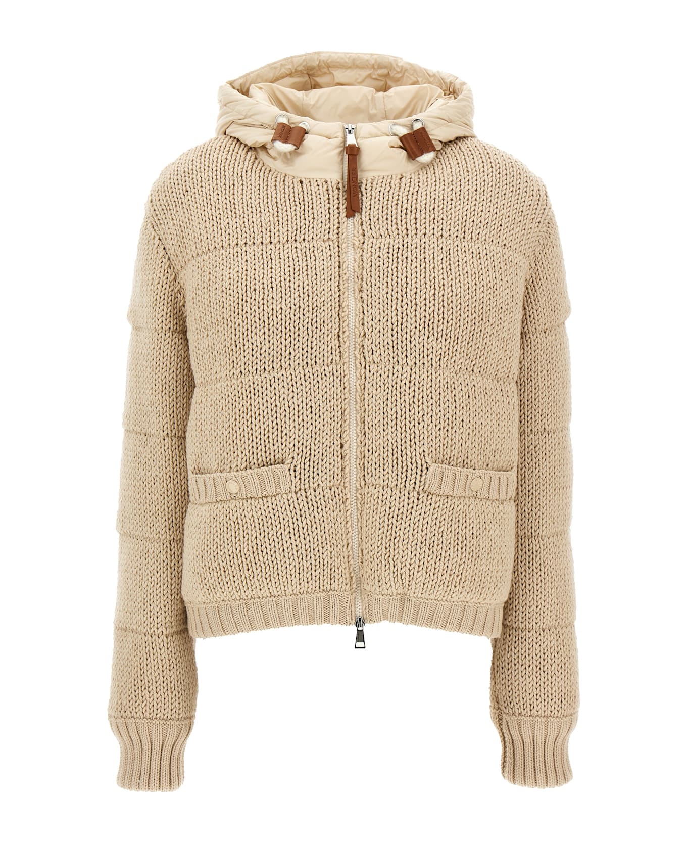 Moncler Padded Cardigan - Beige