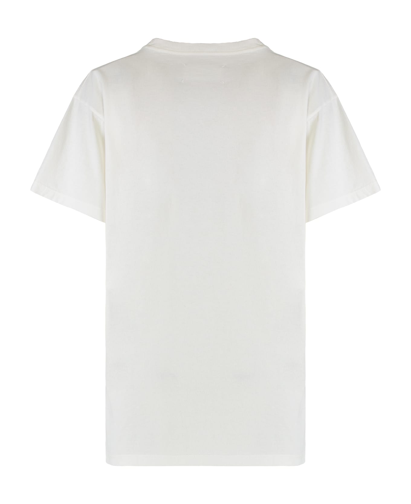 Maison Margiela Round Neck T-shirt In Cotton - White