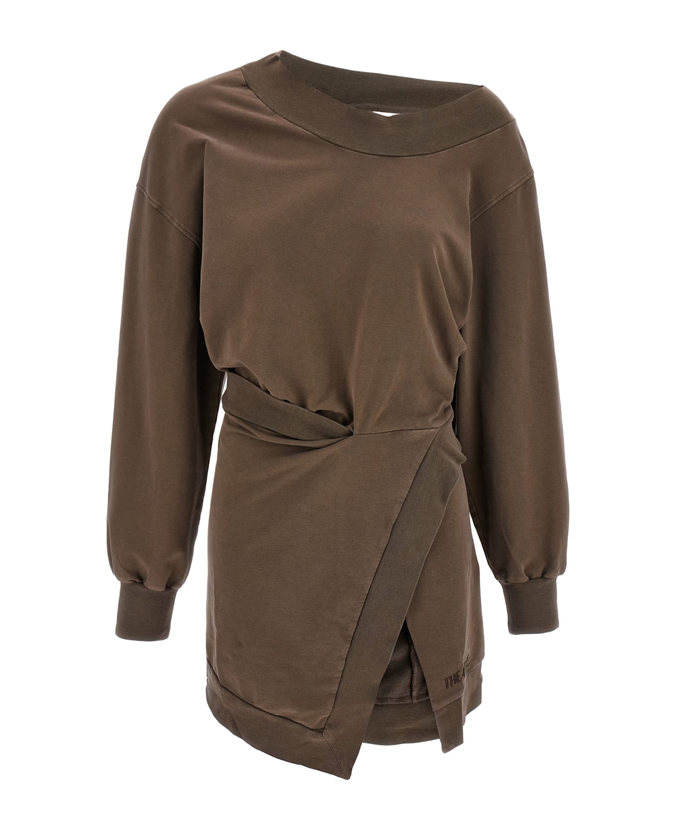 The Attico Sweatshirt Dress - Brown