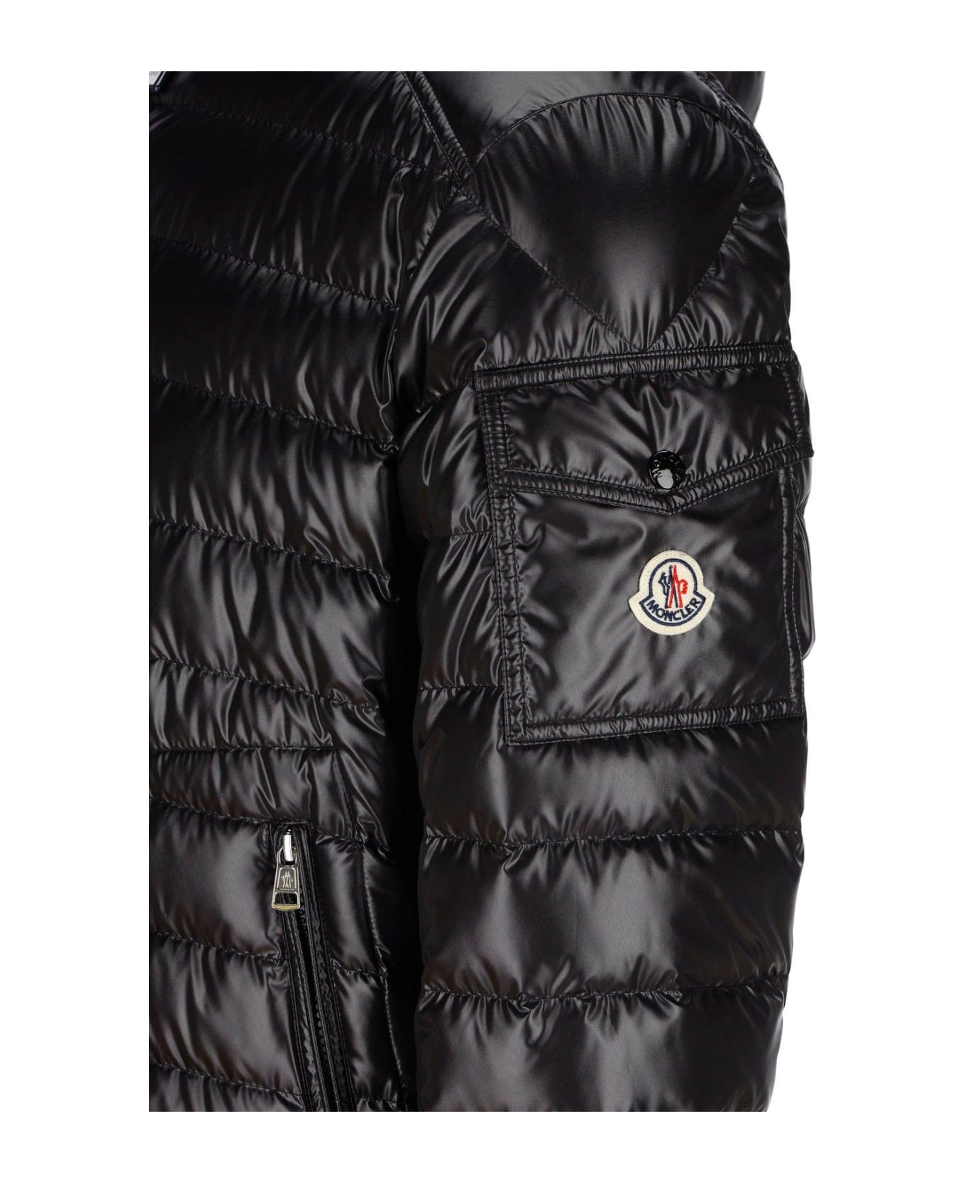 Moncler Quilted Hooded Jacket - Nero