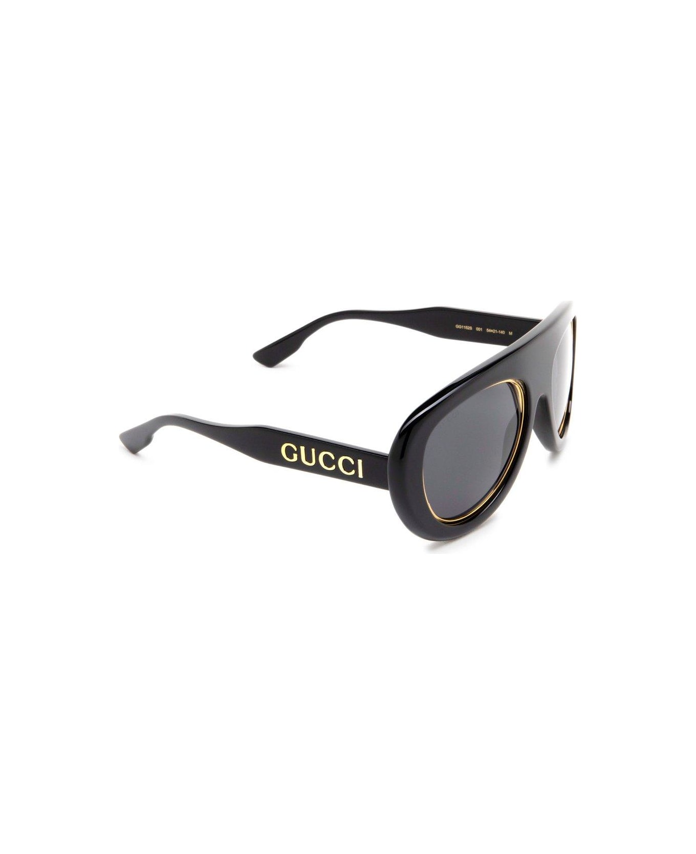 Gucci Pilot Frame Sunglasses - Black