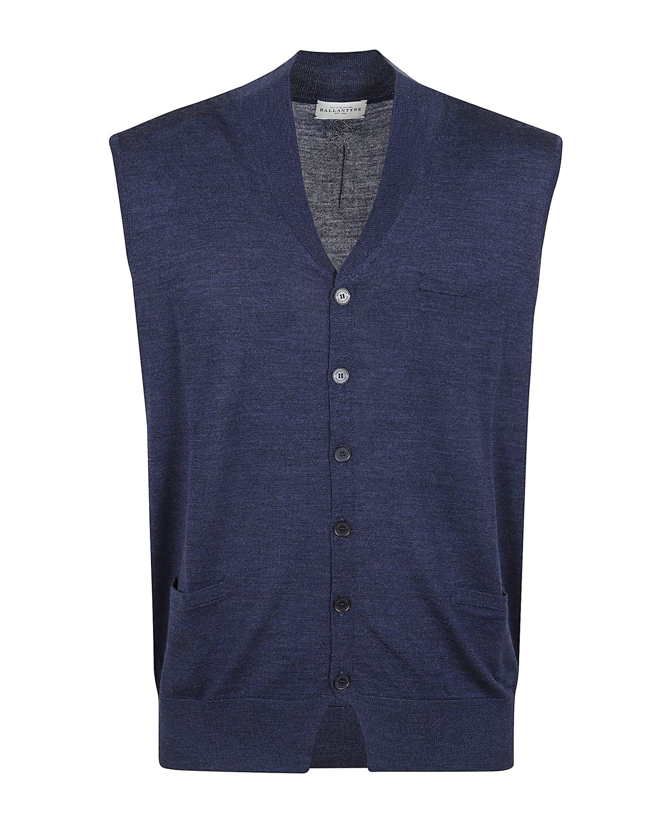 Ballantyne V Neck Gilet - Denim
