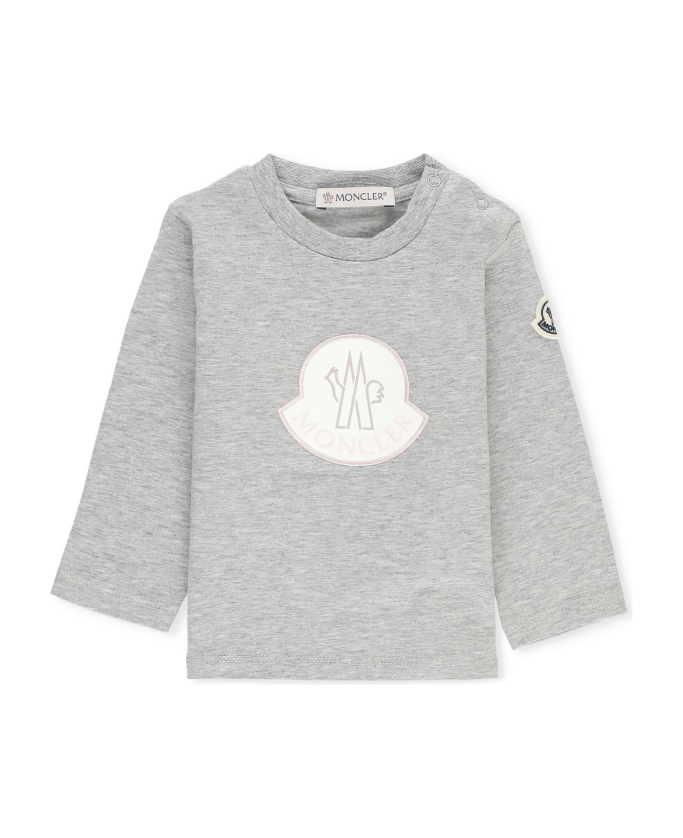 Moncler T-shirt With Logo - Grey