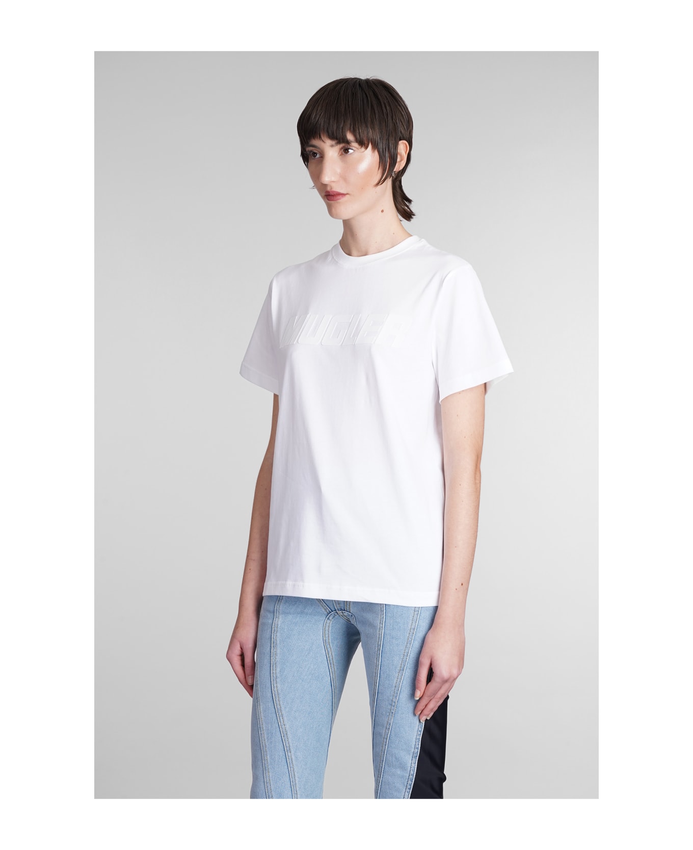 Mugler T-shirt In White Cotton - white