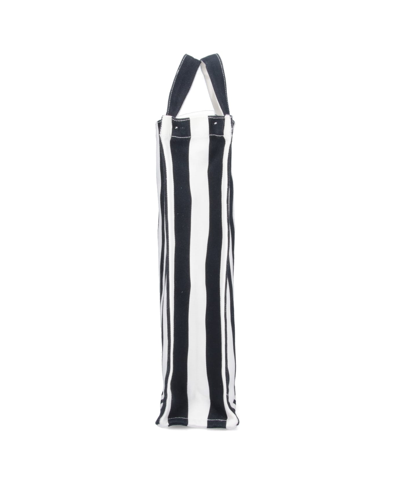 Patou Striped Tote Bag - Black   トートバッグ