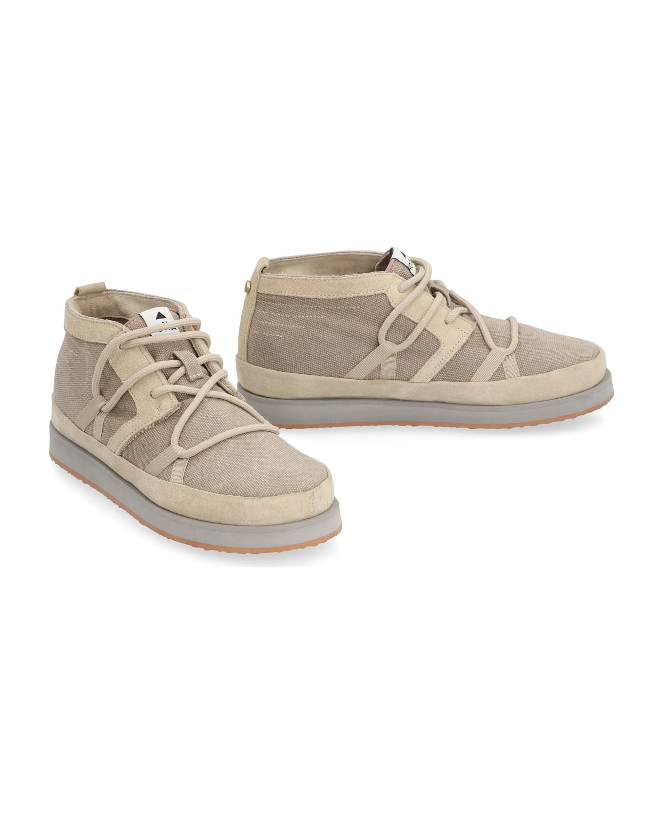 Volta Canvas Mid-top Sneakers - Beige