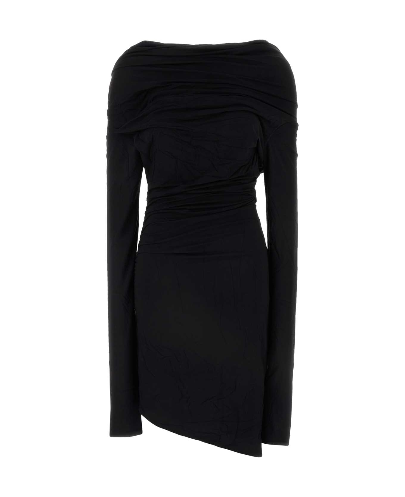 Entire Studios Black Stretch Viscose Bound Mini Dress - POLLUTION