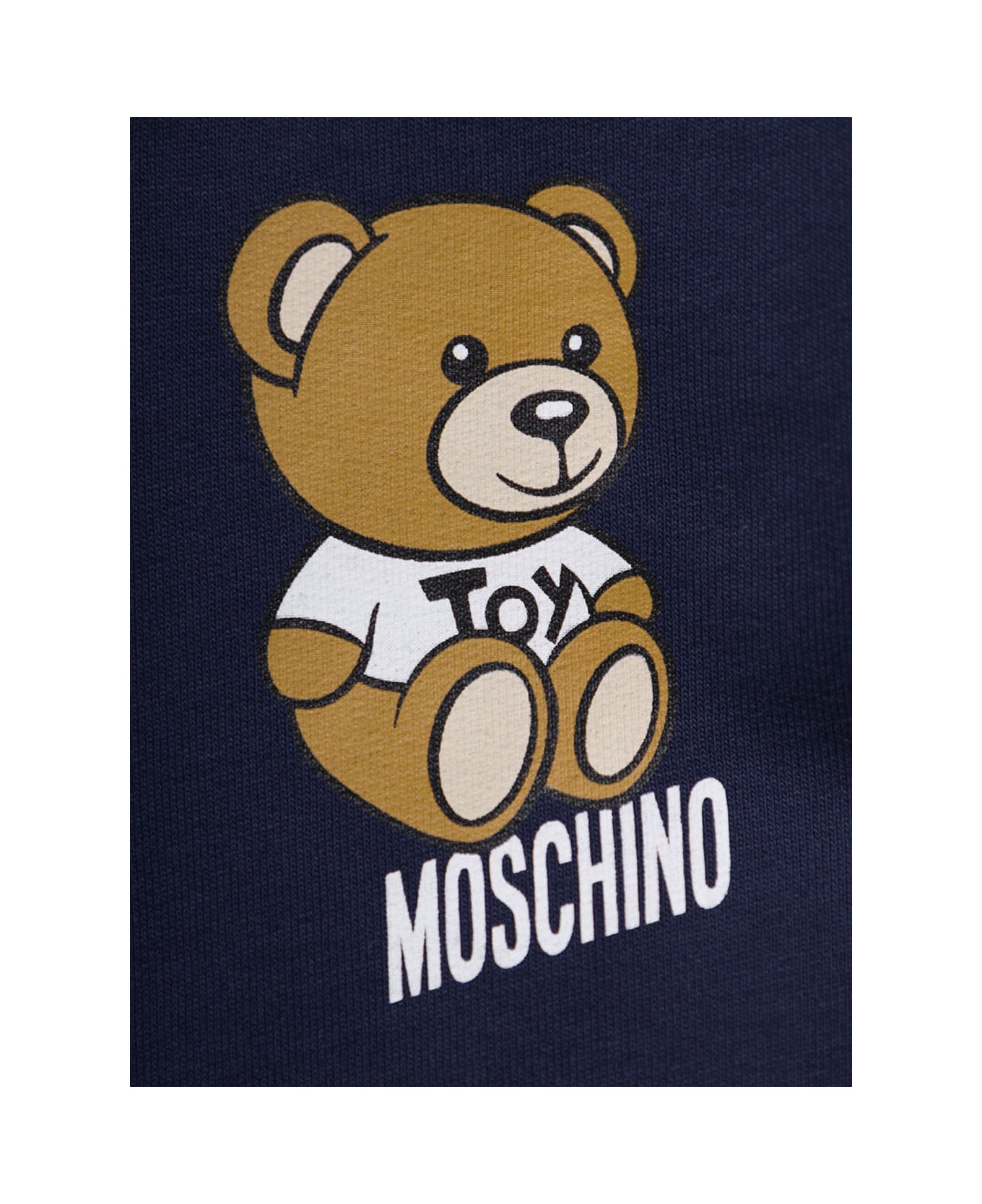 Moschino Blue Tracksuit With Teddy Bear Print In Cotton Baby - Blu