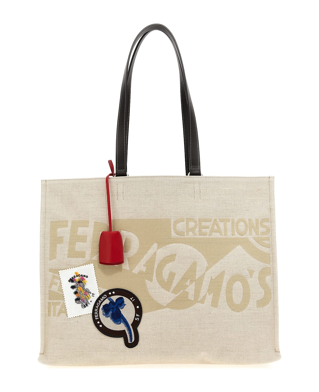 Ferragamo 'tote Bag L' Shopping Bag - Beige
